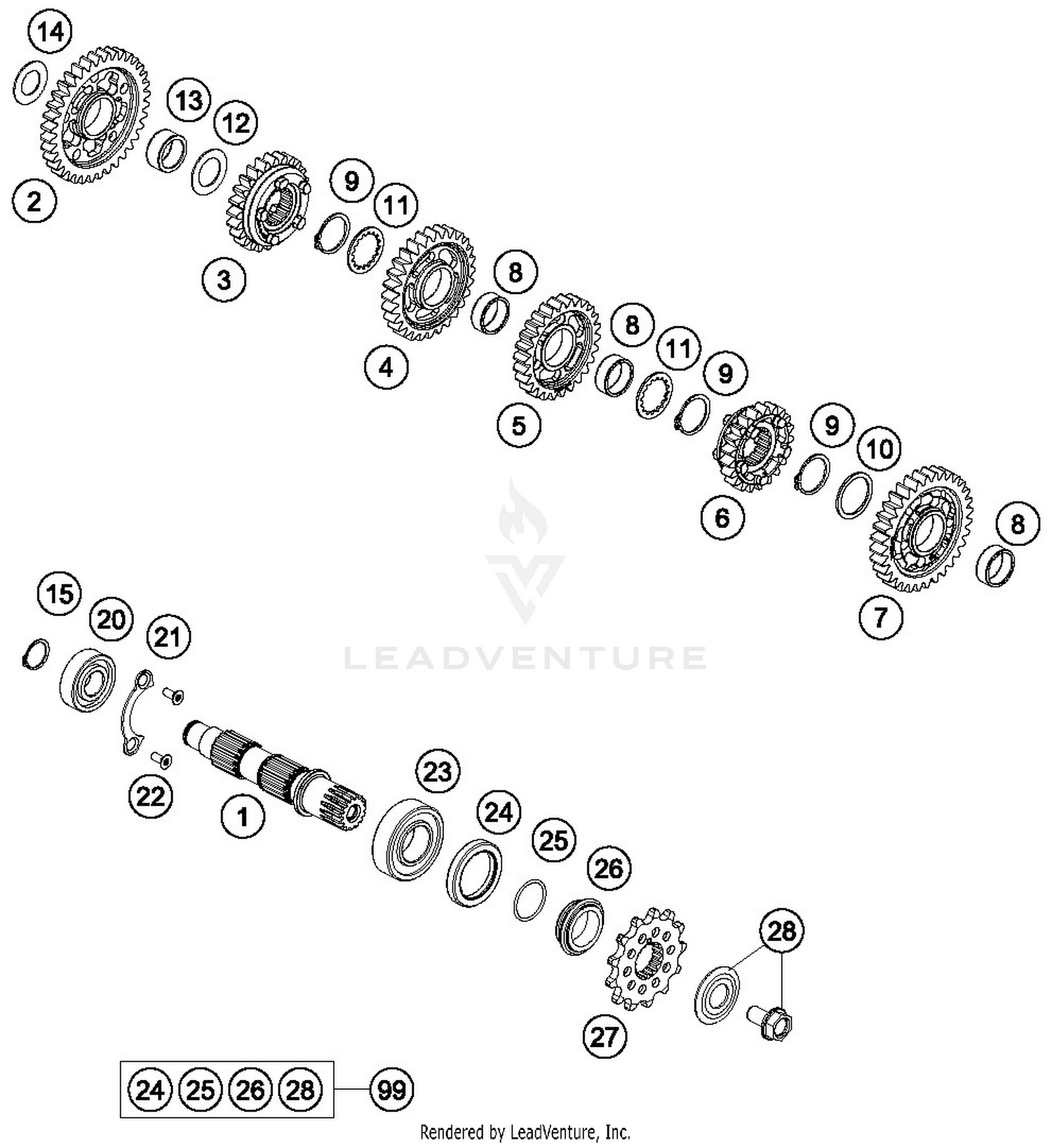 TRANSMISSIONII - COUNTERSHAFT