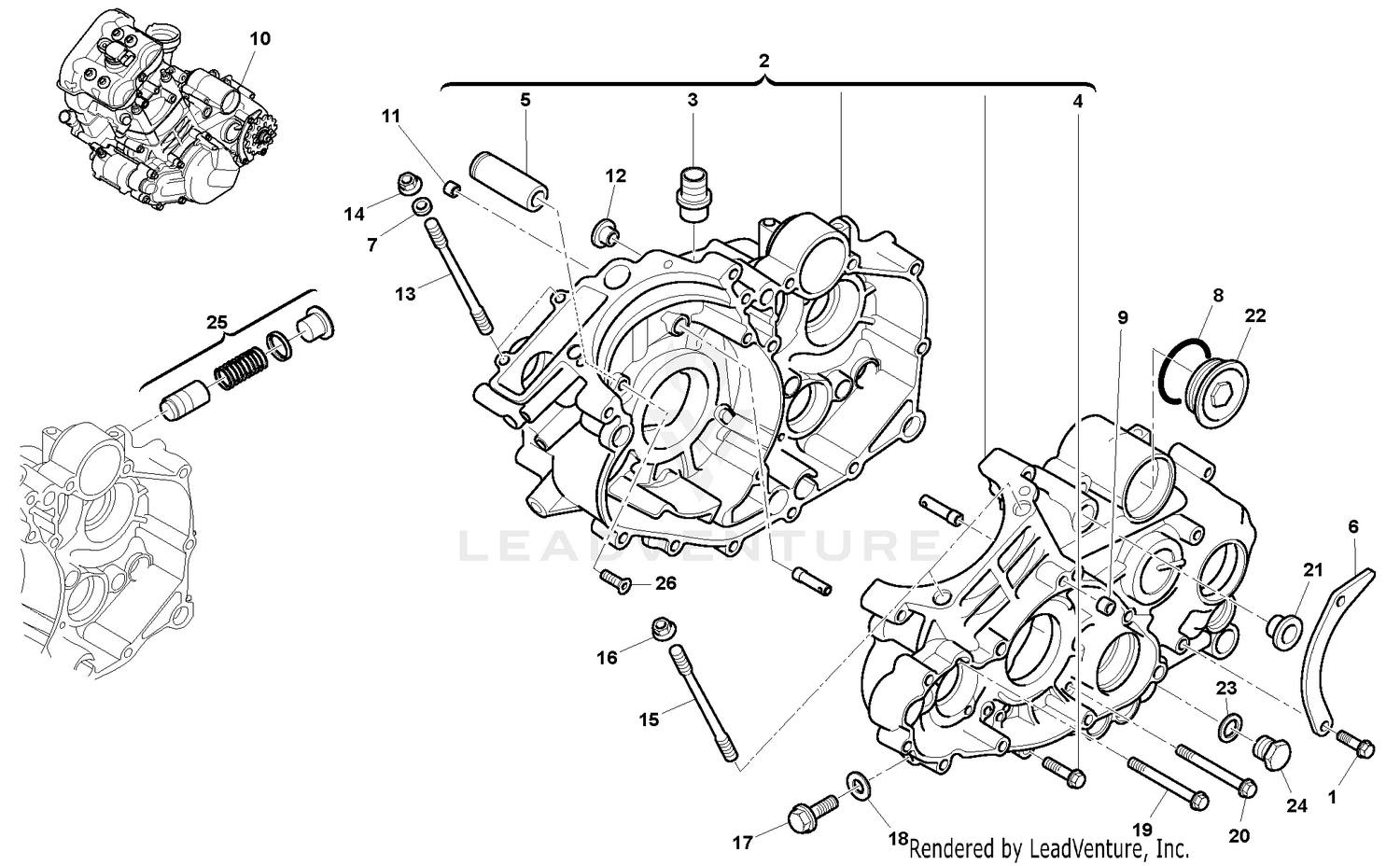 Half Crankcase 1/2