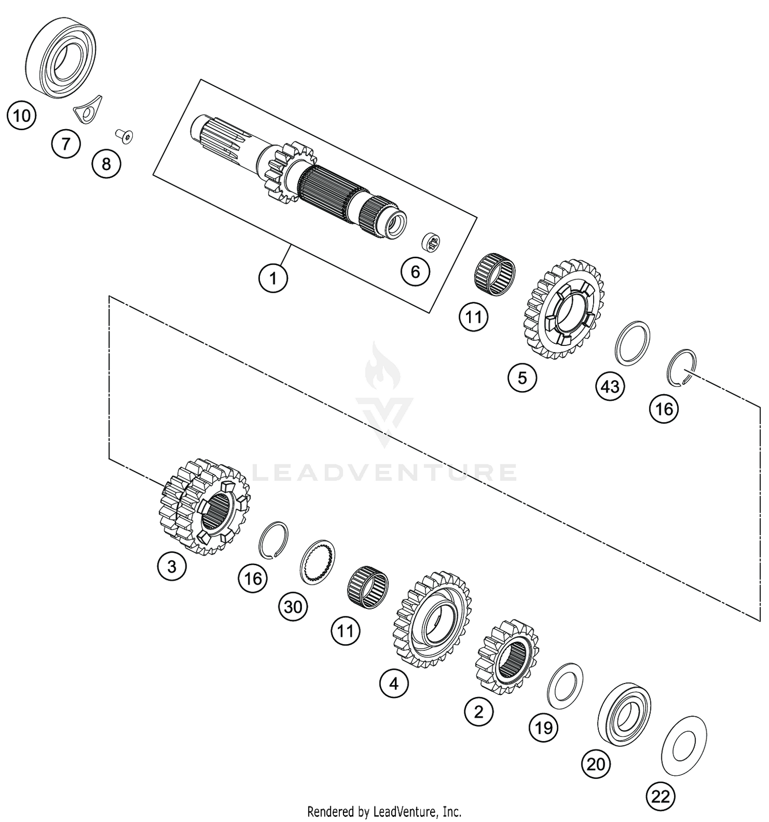 TRANSMISSION I - MAIN SHAFT