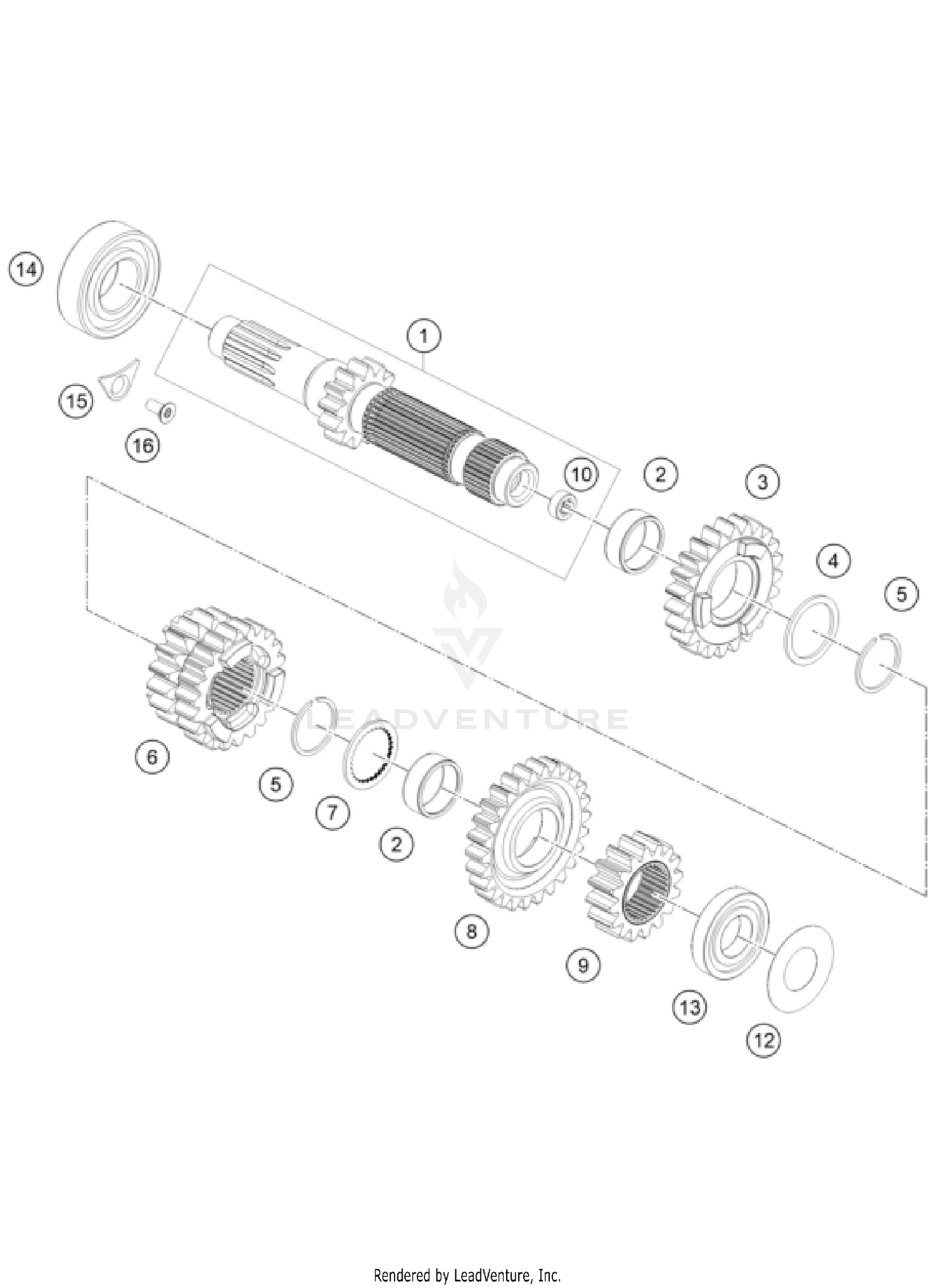TRANSMISSION I - MAIN SHAFT