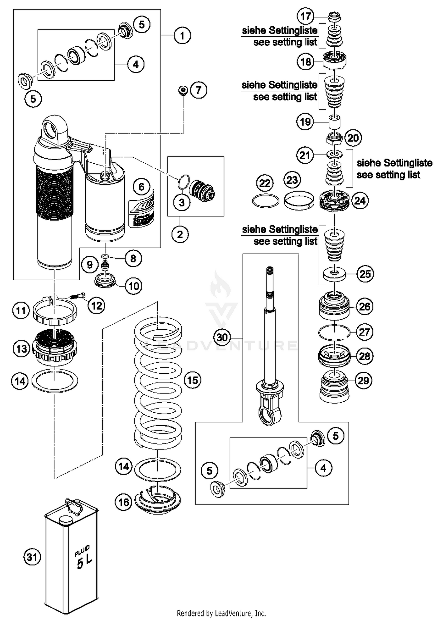 Shock Absorber Disassembled