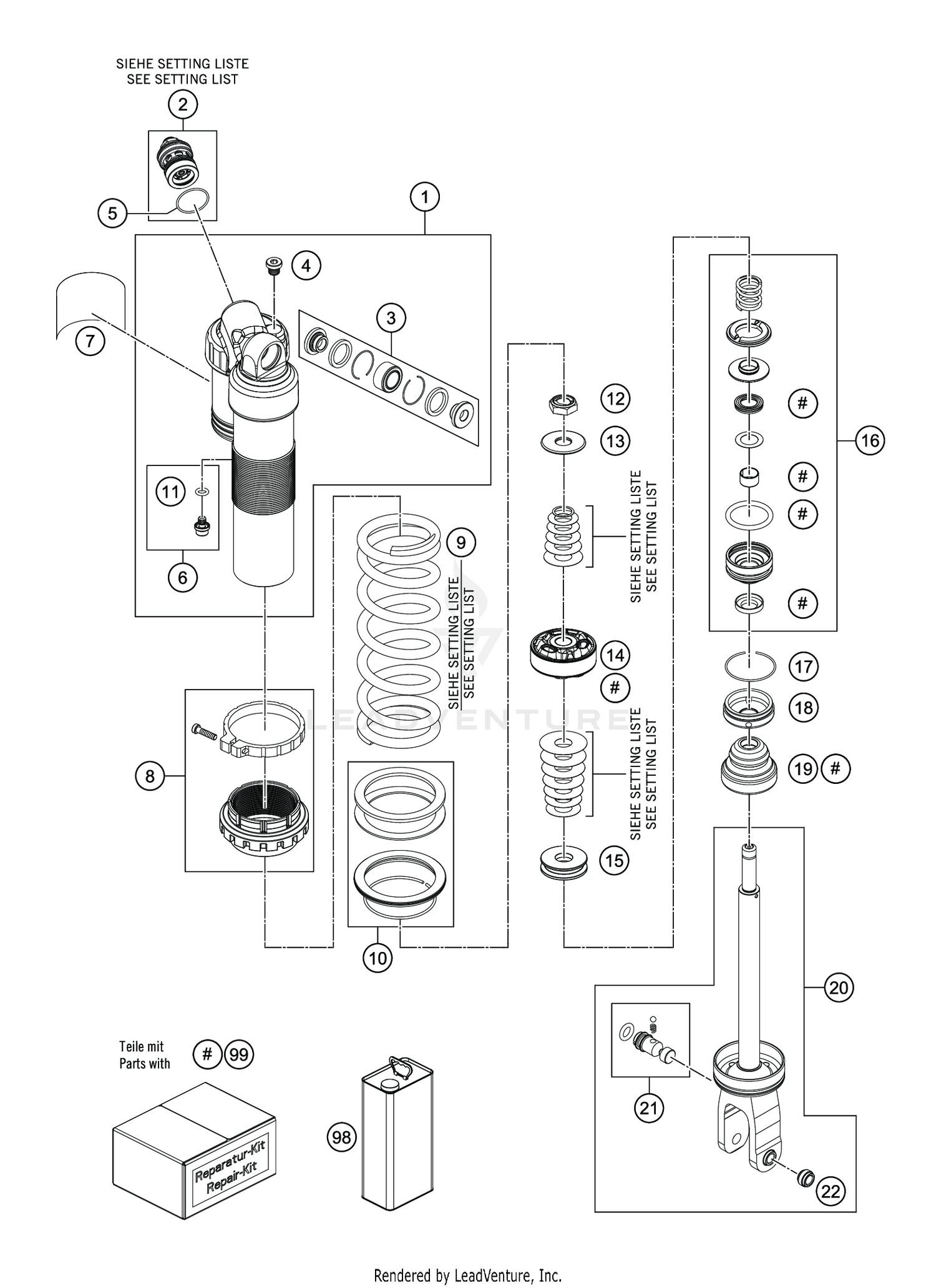 SHOCK ABSORBER DISASSEMBLED