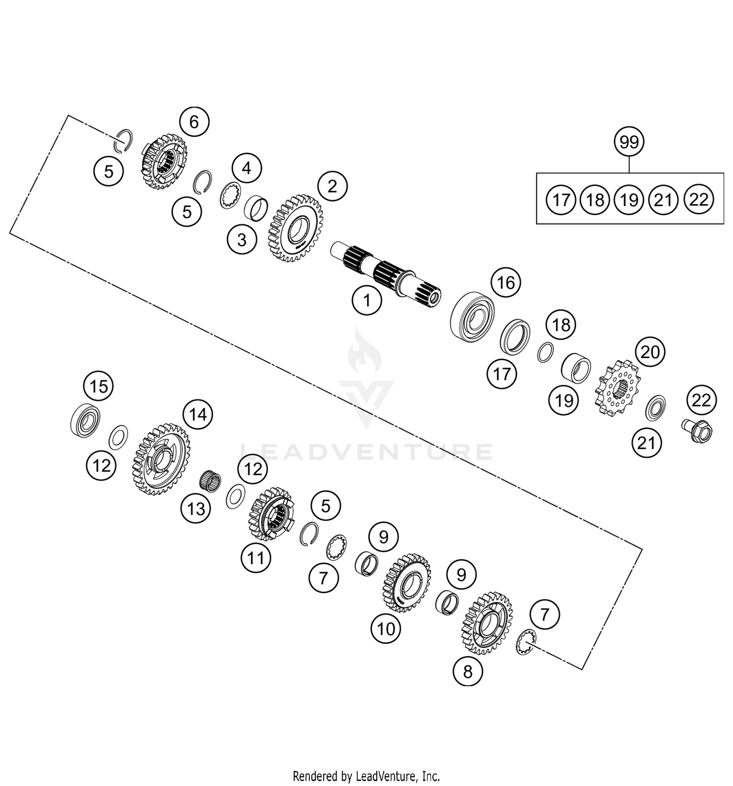 TRANSMISSION II - COUNTERSHAFT