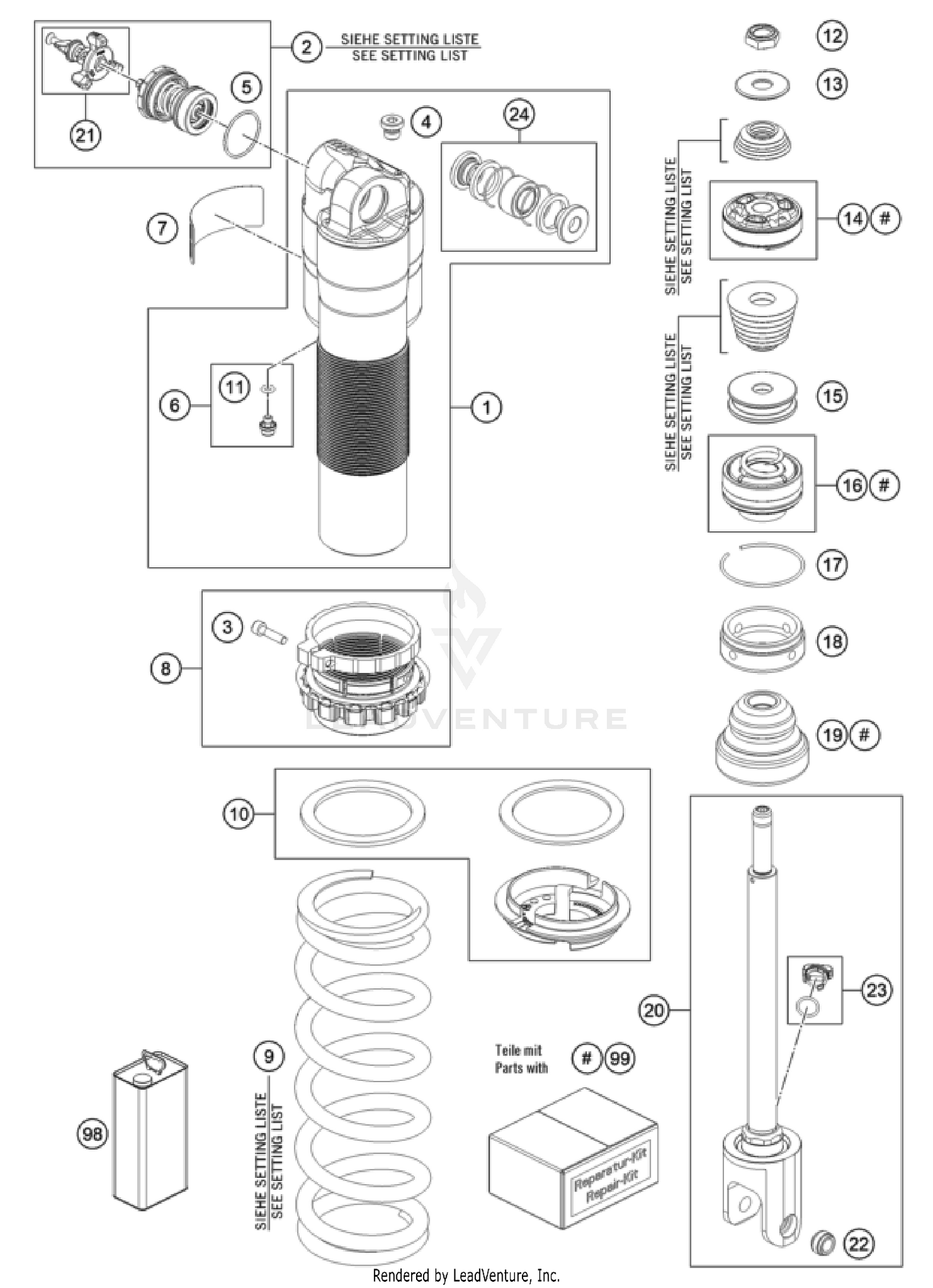SHOCK ABSORBER DISASSEMBLED