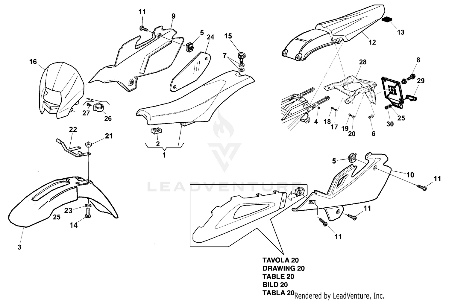 Side Panel, Fenders, Seat Hermunen