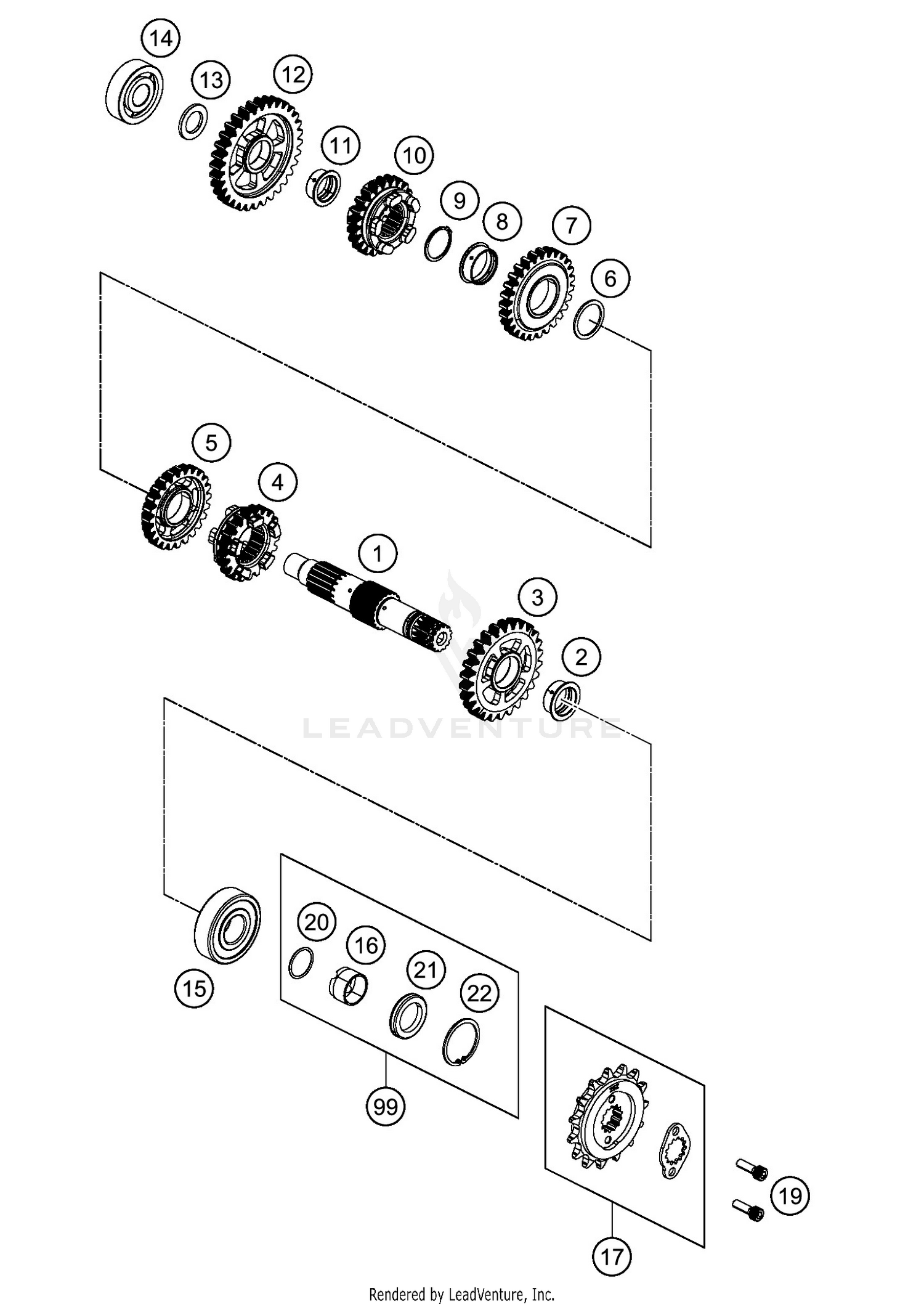 TRANSMISSION II - COUNTERSHAFT