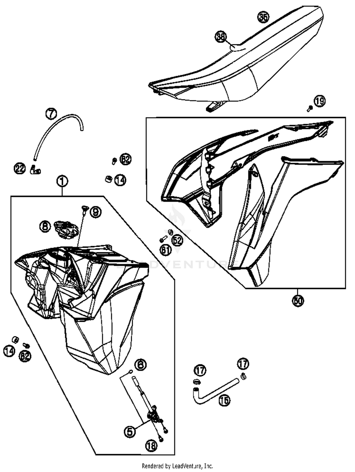 Tank, Seat, Cover