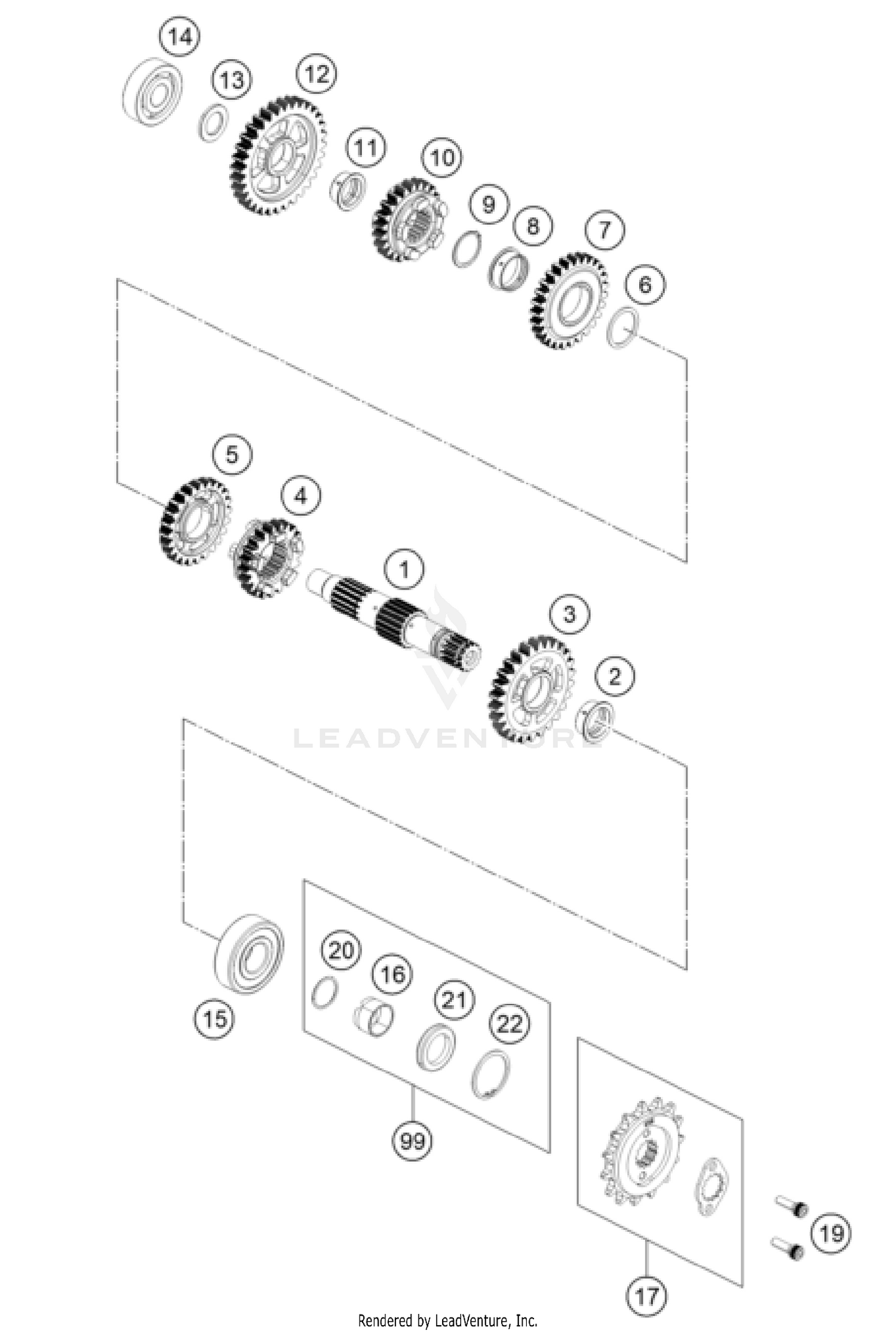 TRANSMISSION II - COUNTERSHAFT