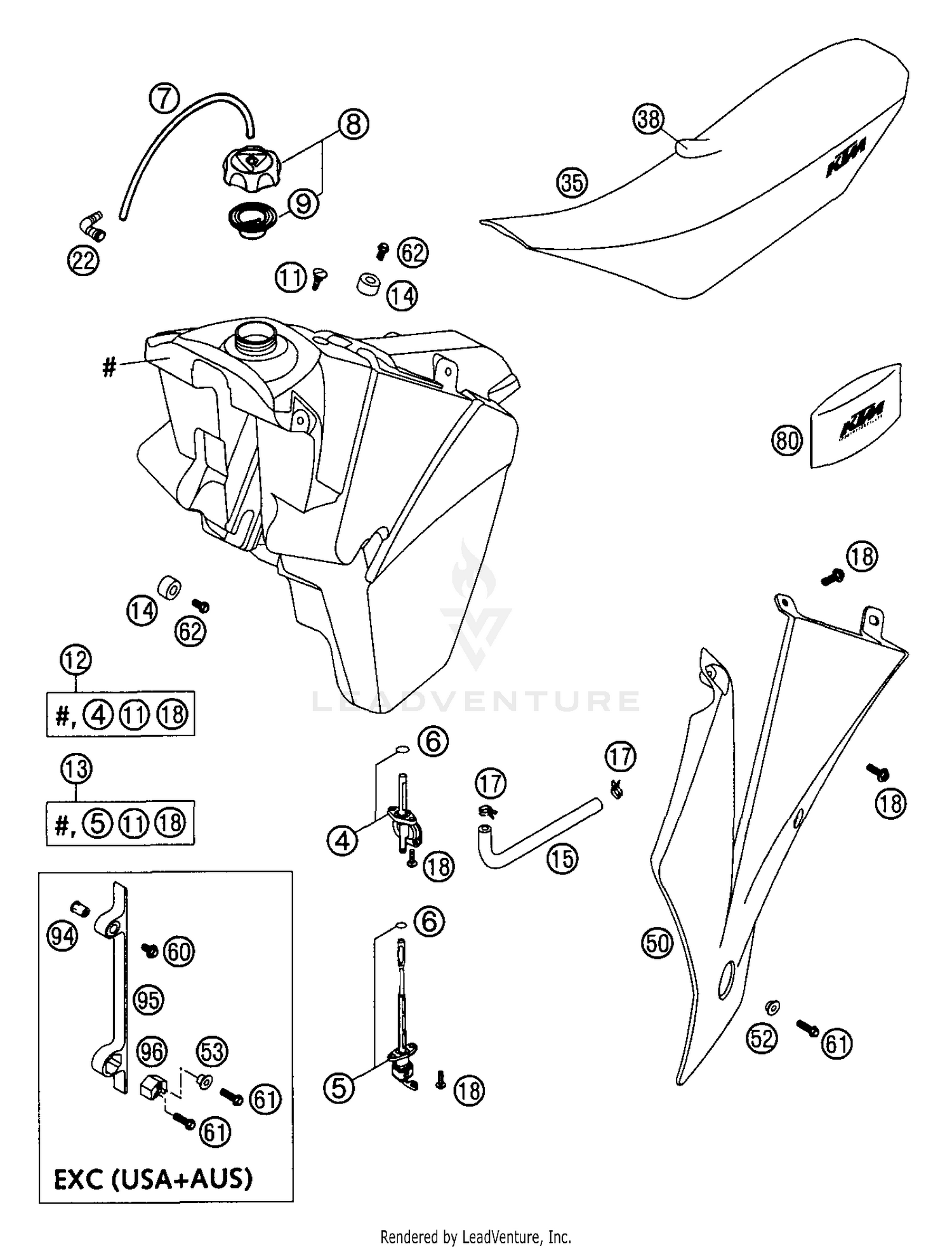 Tank, Seat, Cover