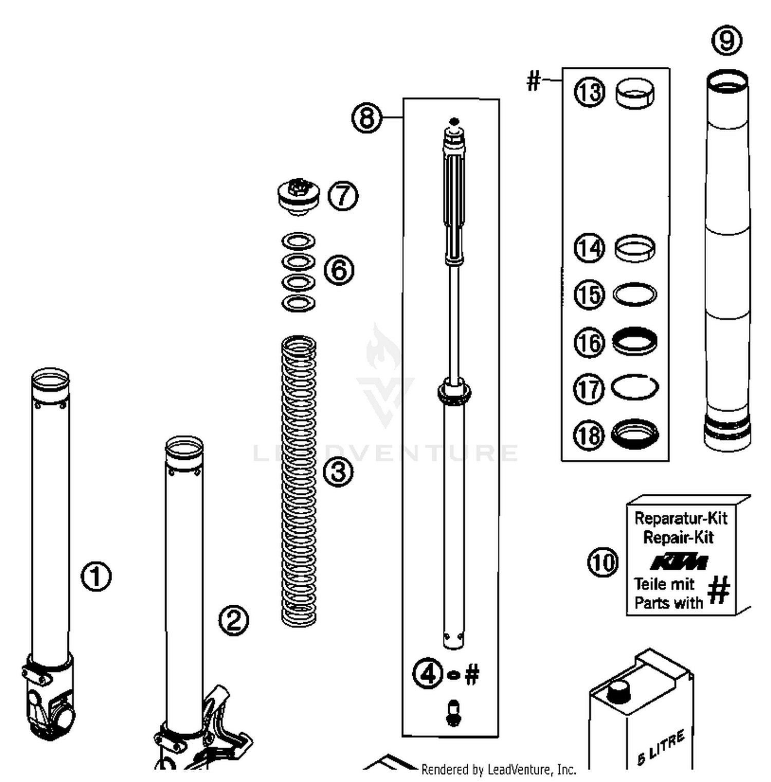 Front Fork Dissasembled