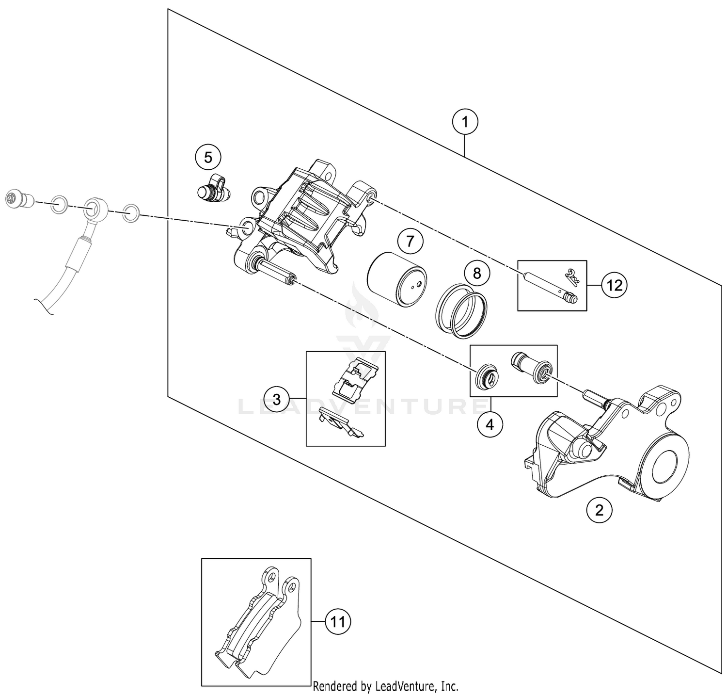 REAR BRAKE CALIPER