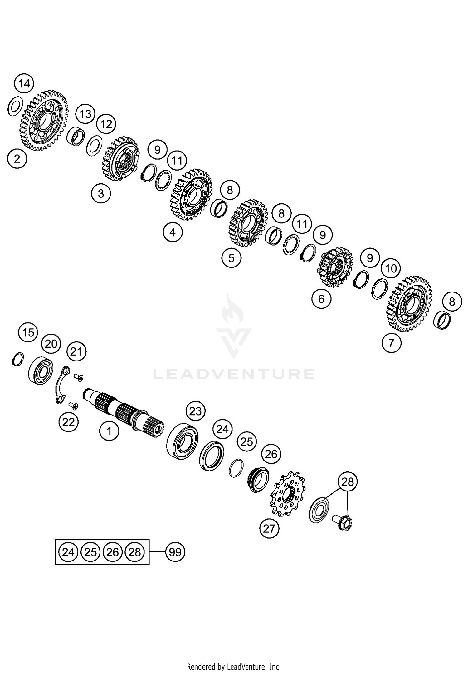 TRANSMISSION II - COUNTERSHAFT