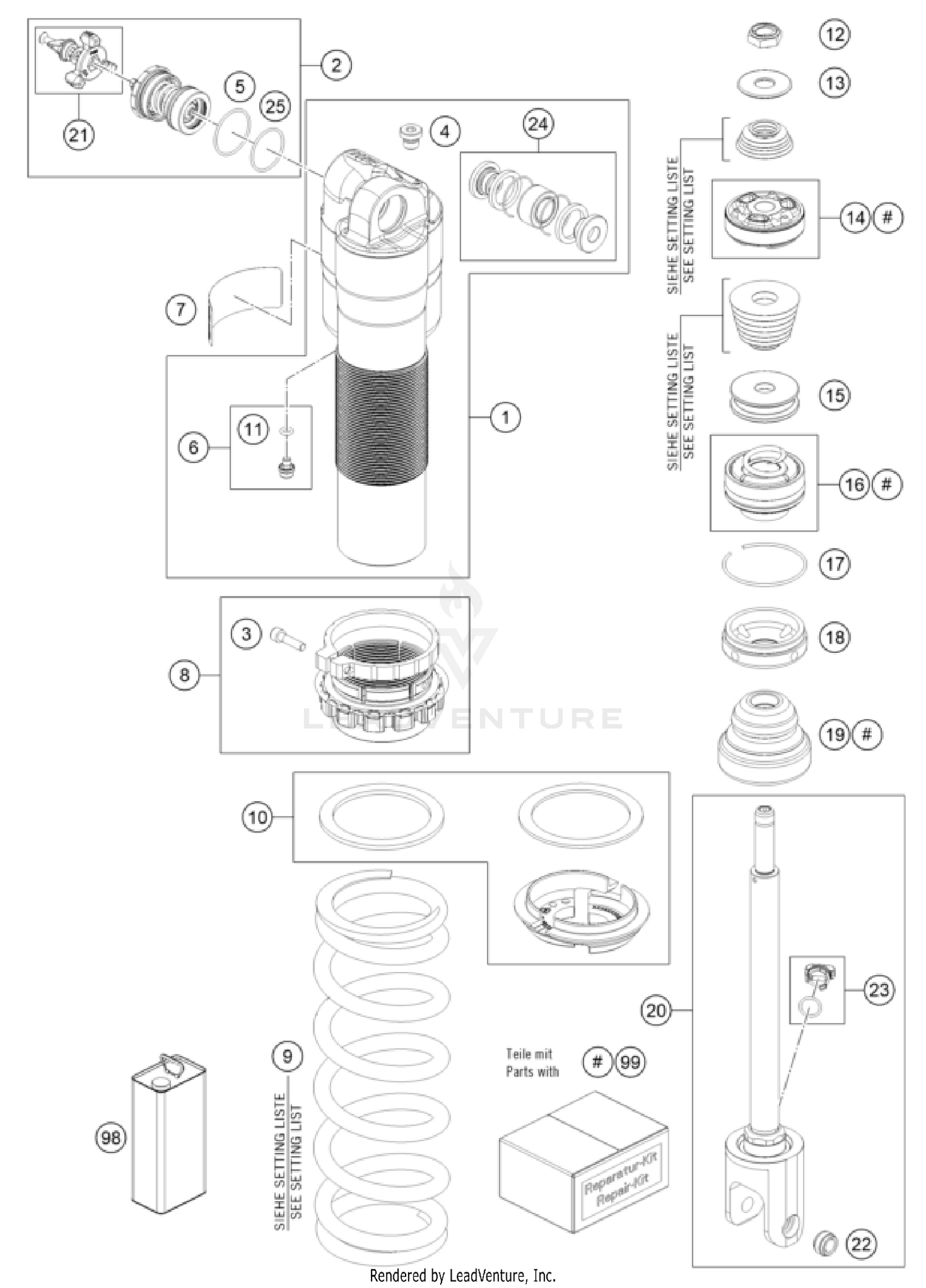 SHOCK ABSORBER DISASSEMBLED
