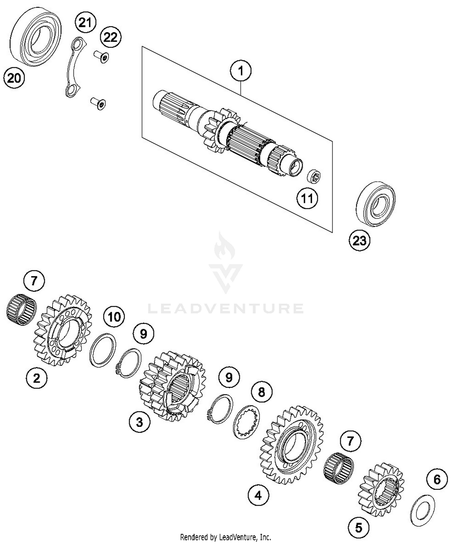 TRANSMISSION I - MAIN SHAFT