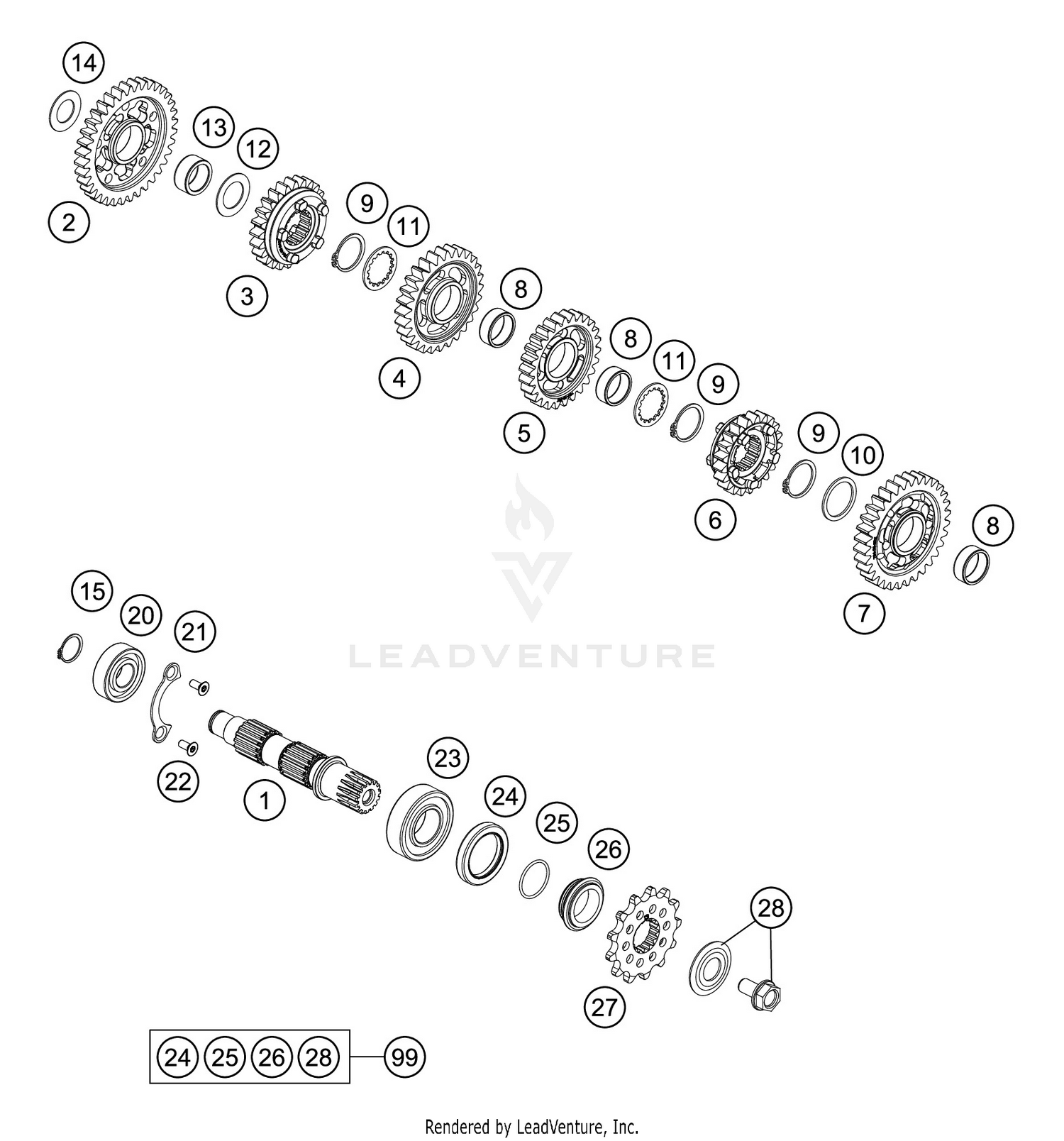 TRANSMISSION II - COUNTERSHAFT