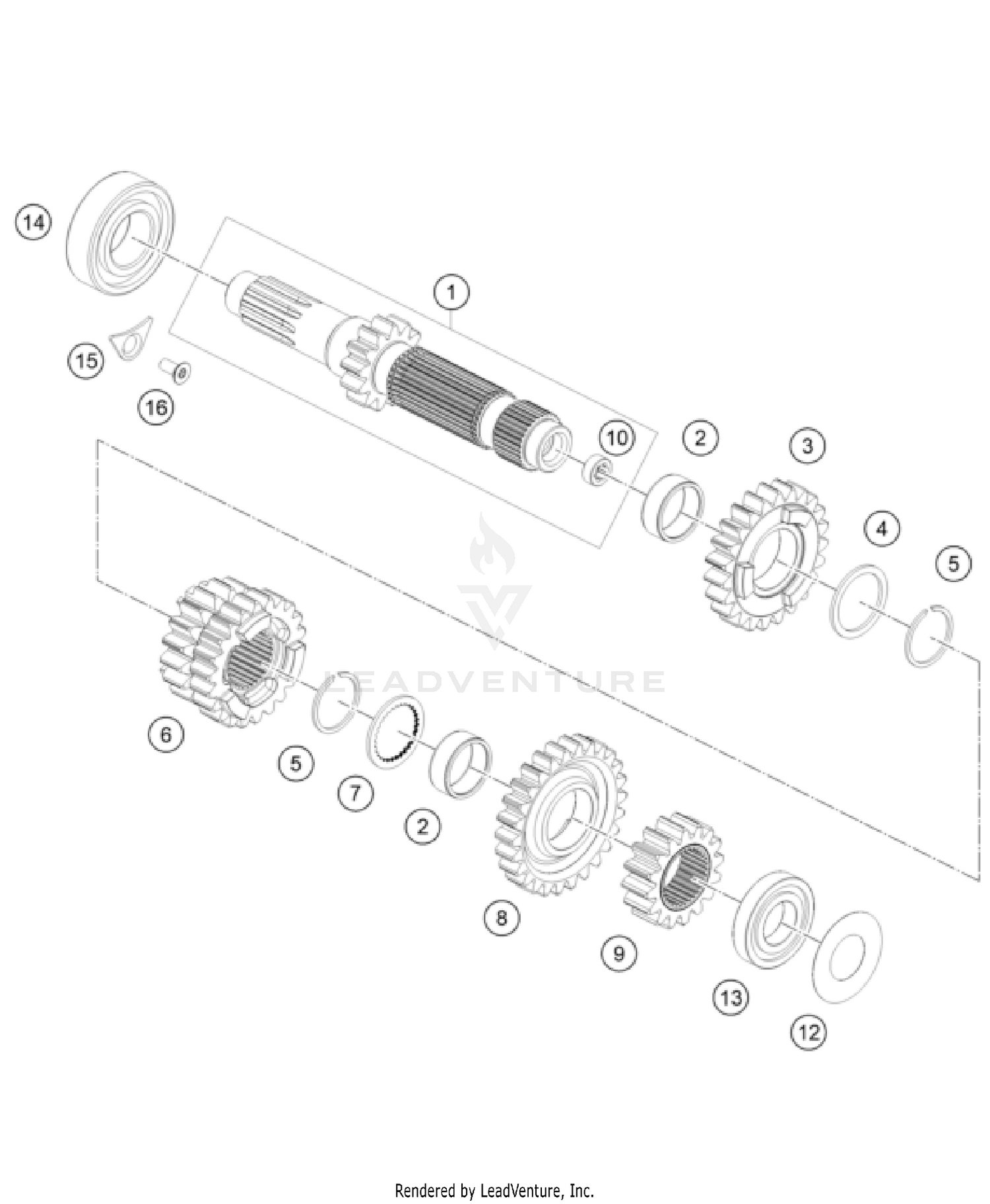 TRANSMISSION I - MAIN SHAFT