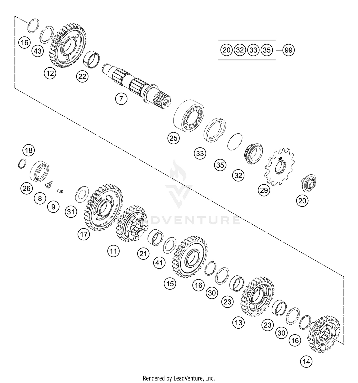 TRANSMISSION II - COUNTERSHAFT
