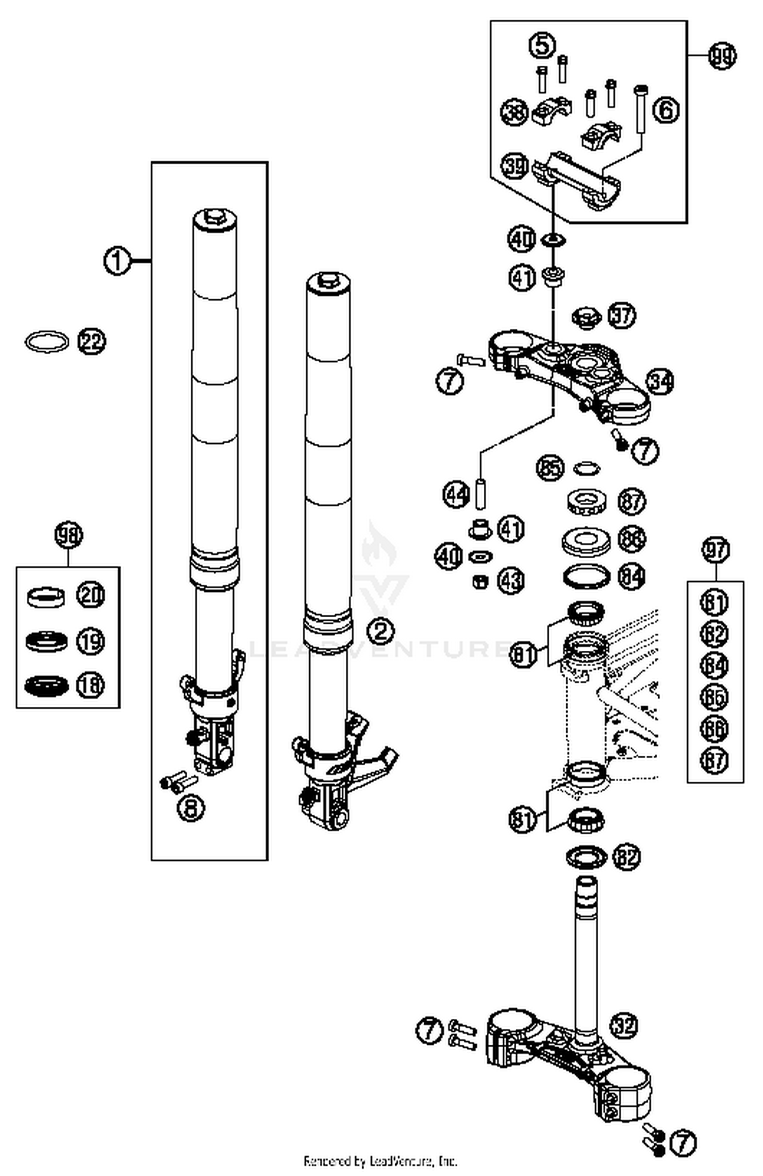 Front Fork, Triple Clamp