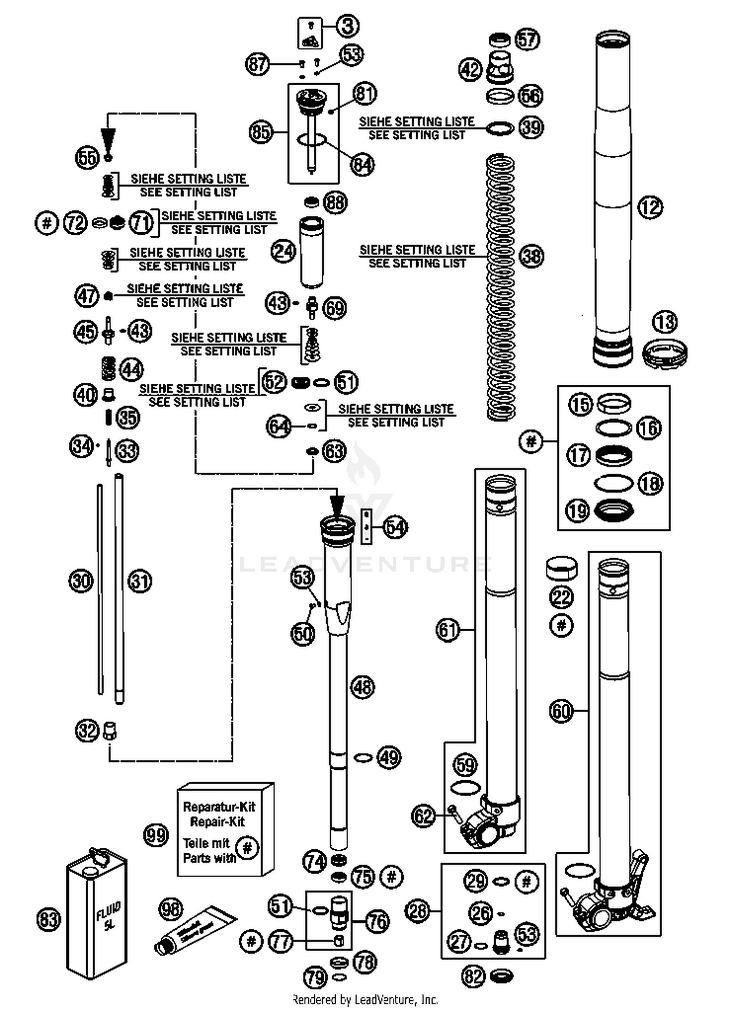 Front Fork Disassembled
