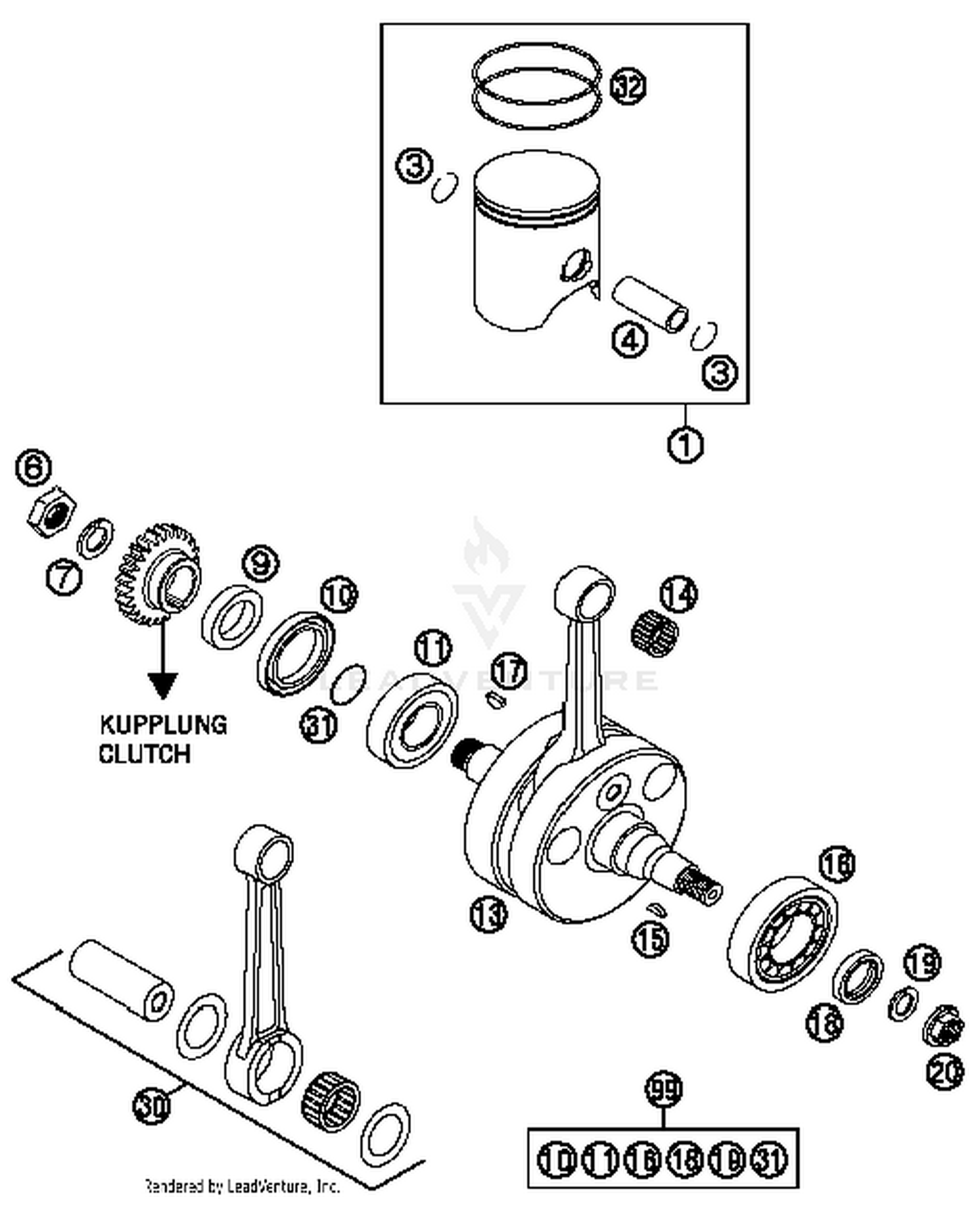 Crankshaft, Piston