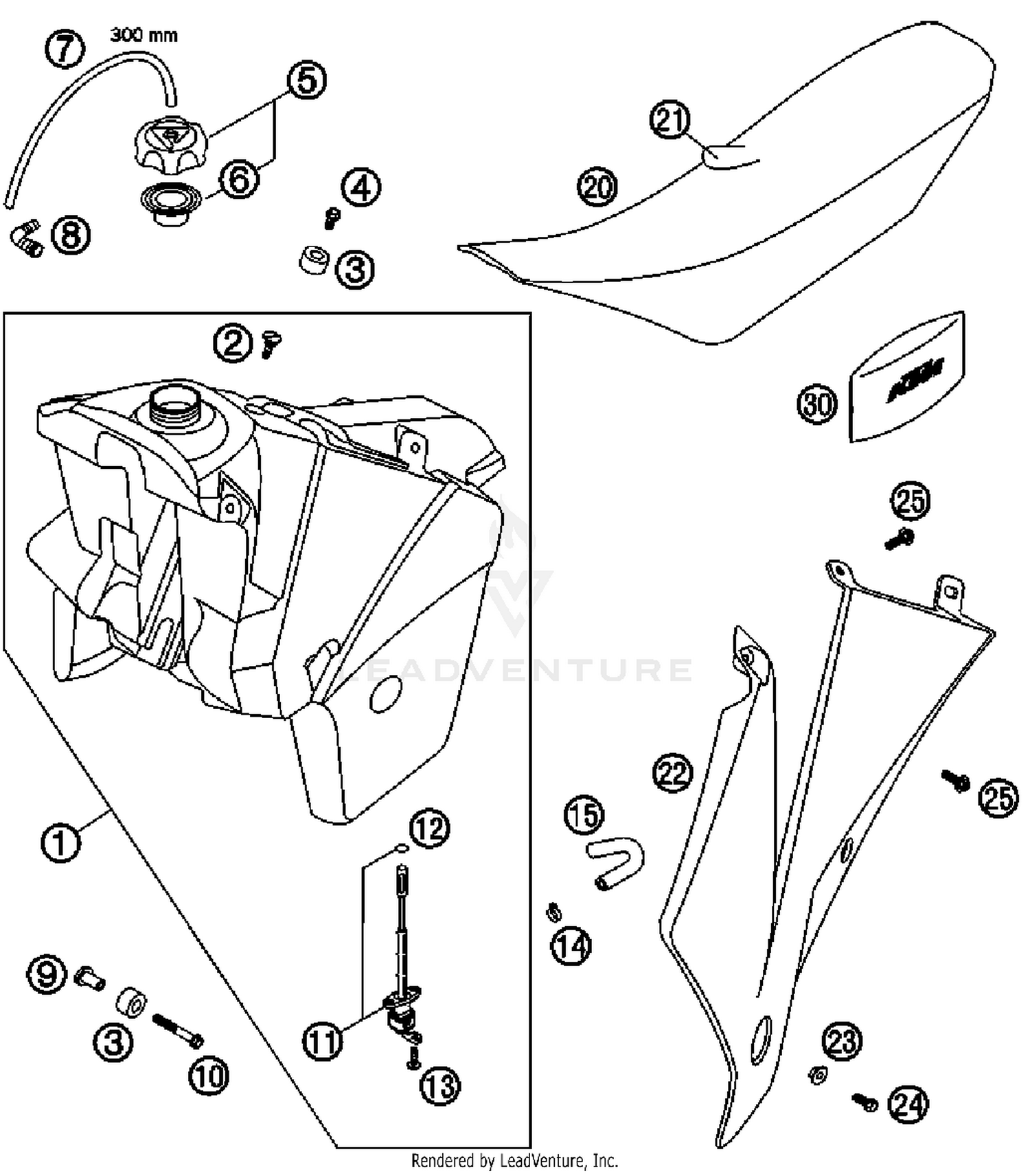 Tank, Seat, Cover