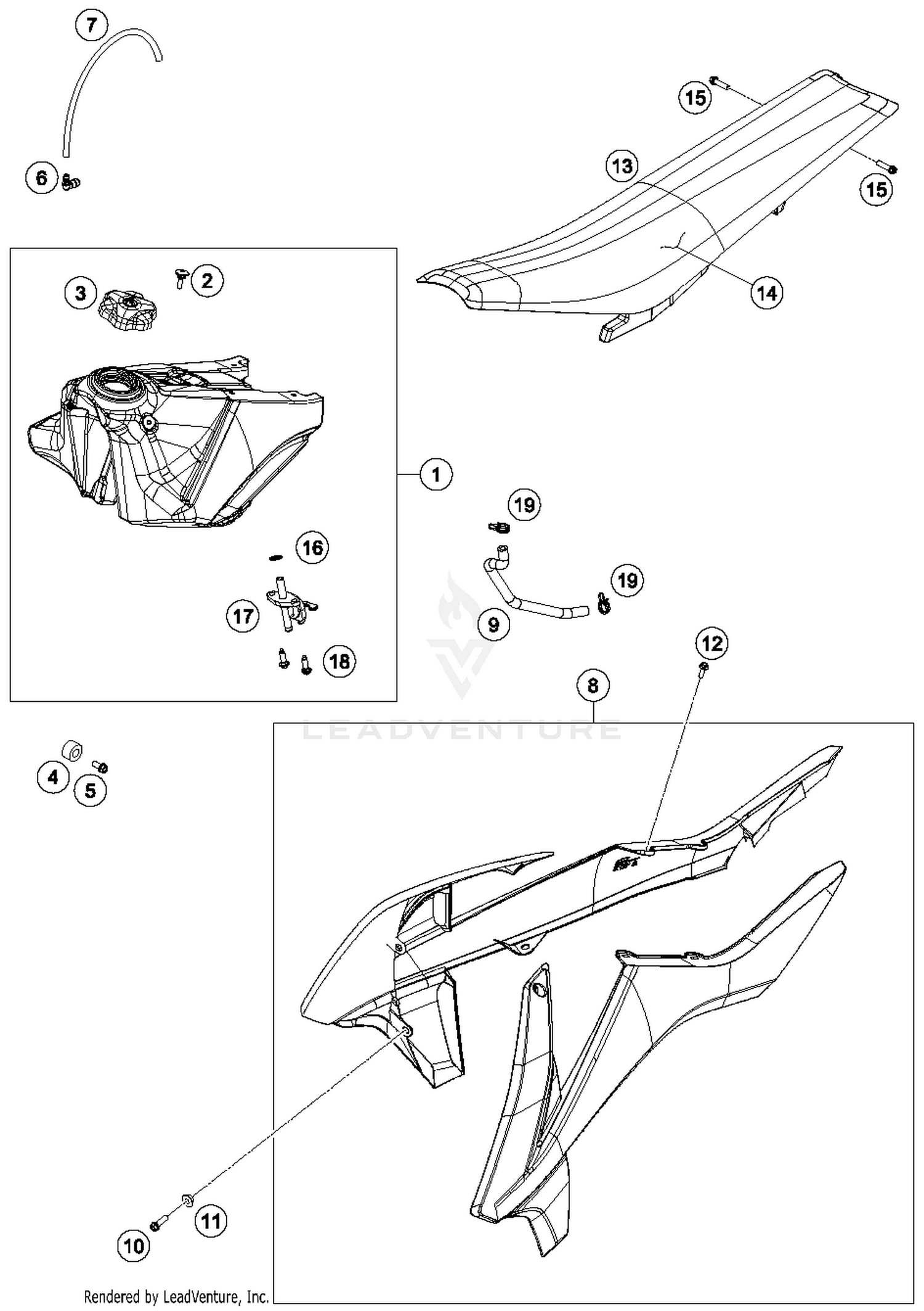 Tank, Seat, Cover