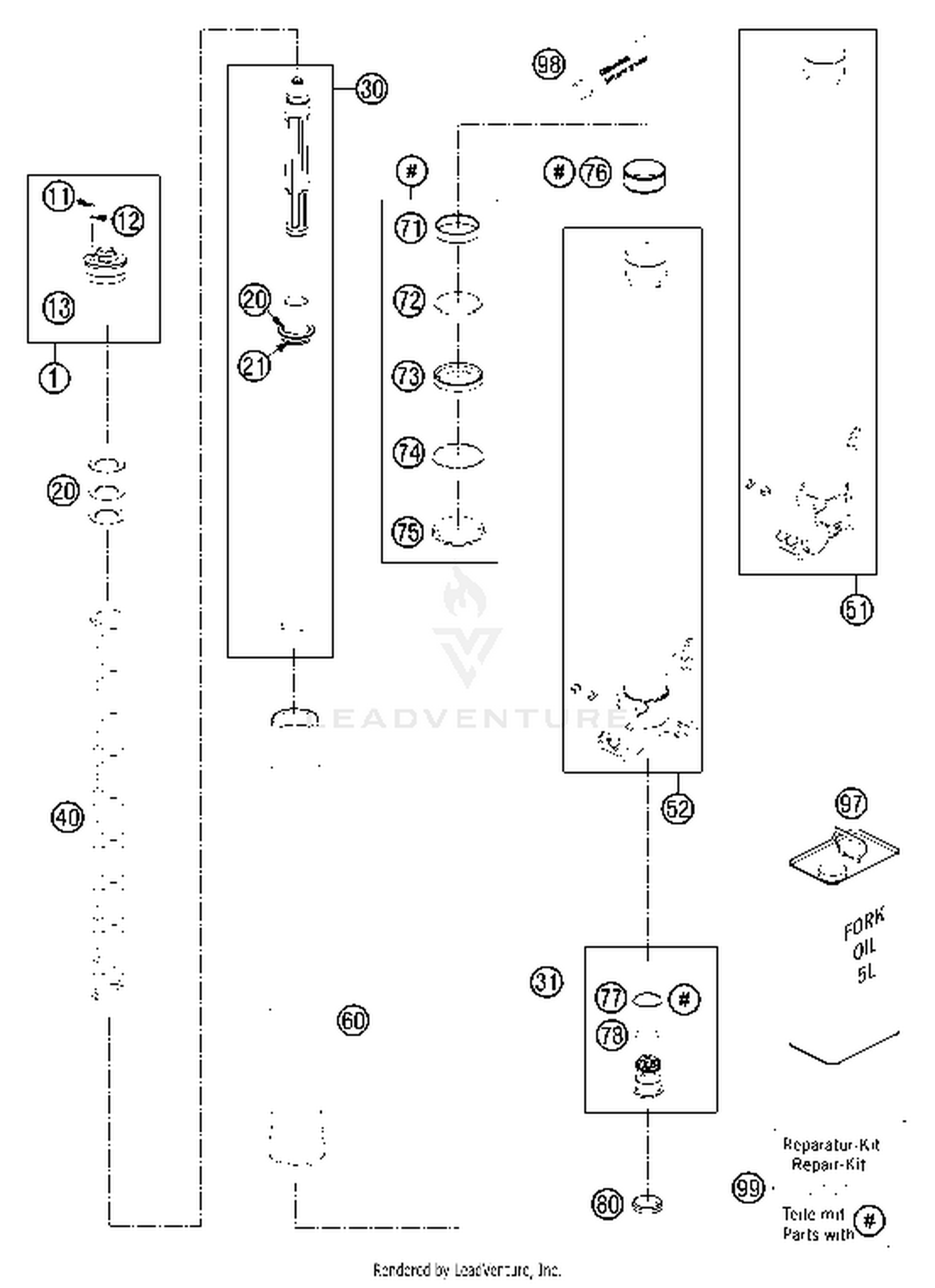 Front Fork Disassembled