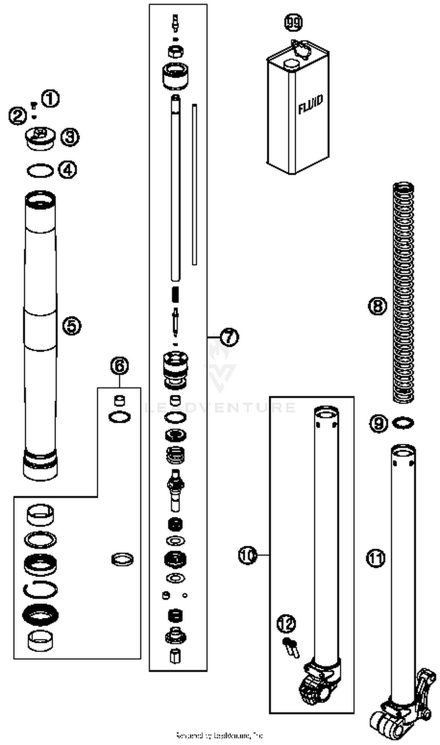 Front Fork Disassembled
