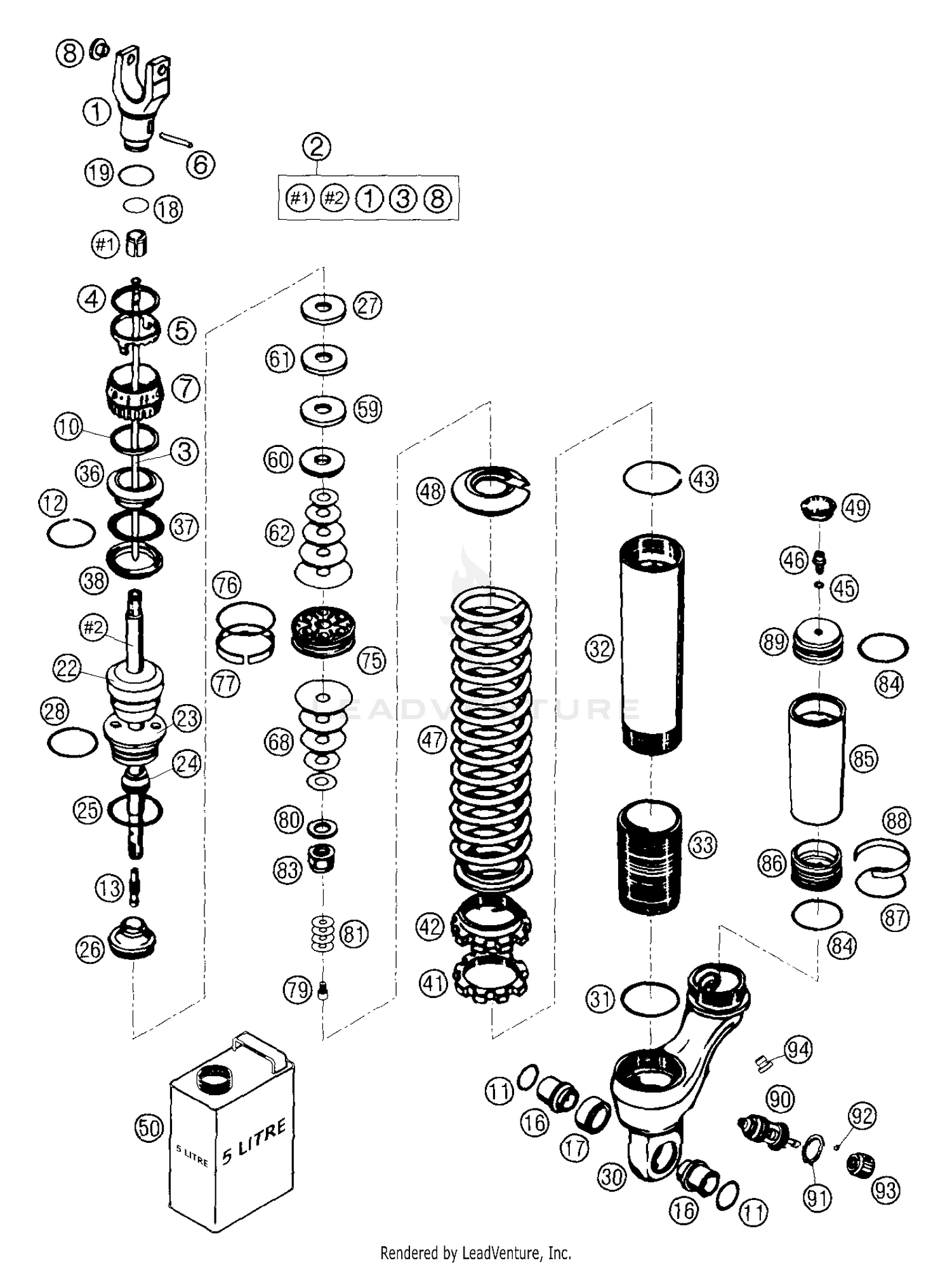 Shock Absorber WP Disassembled