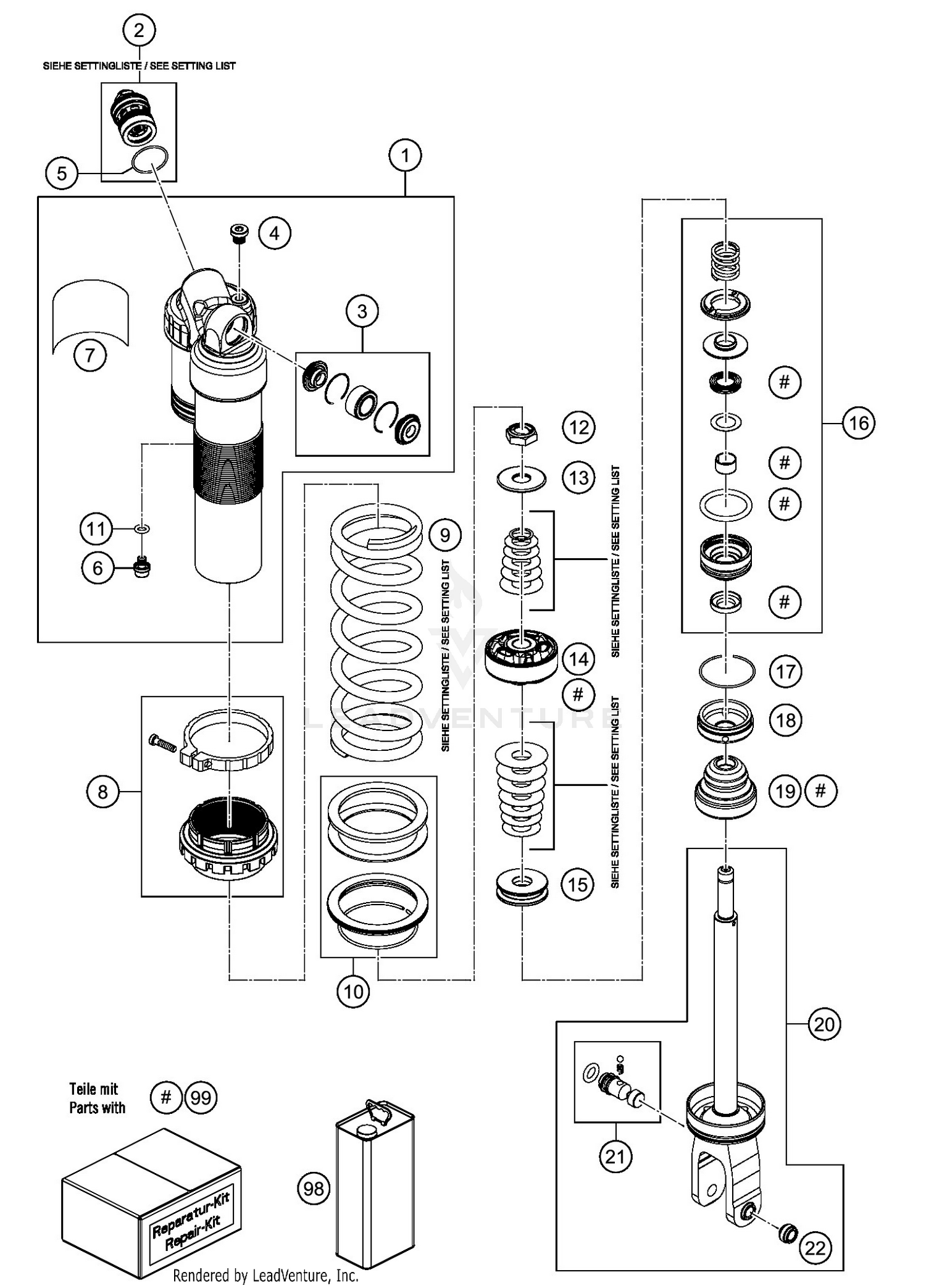 SHOCK ABSORBER DISASSEMBLED