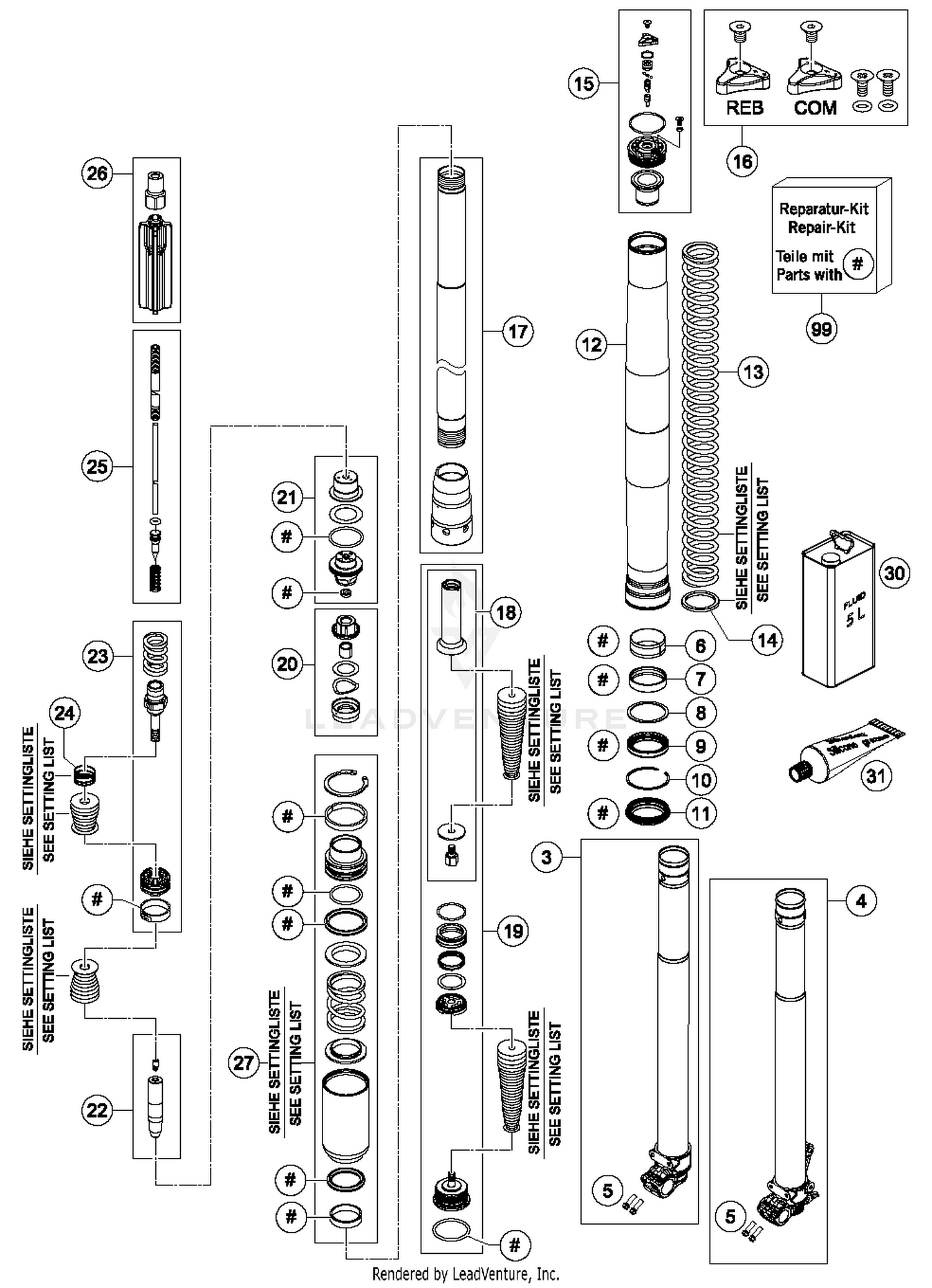 Front Fork Dissassembled