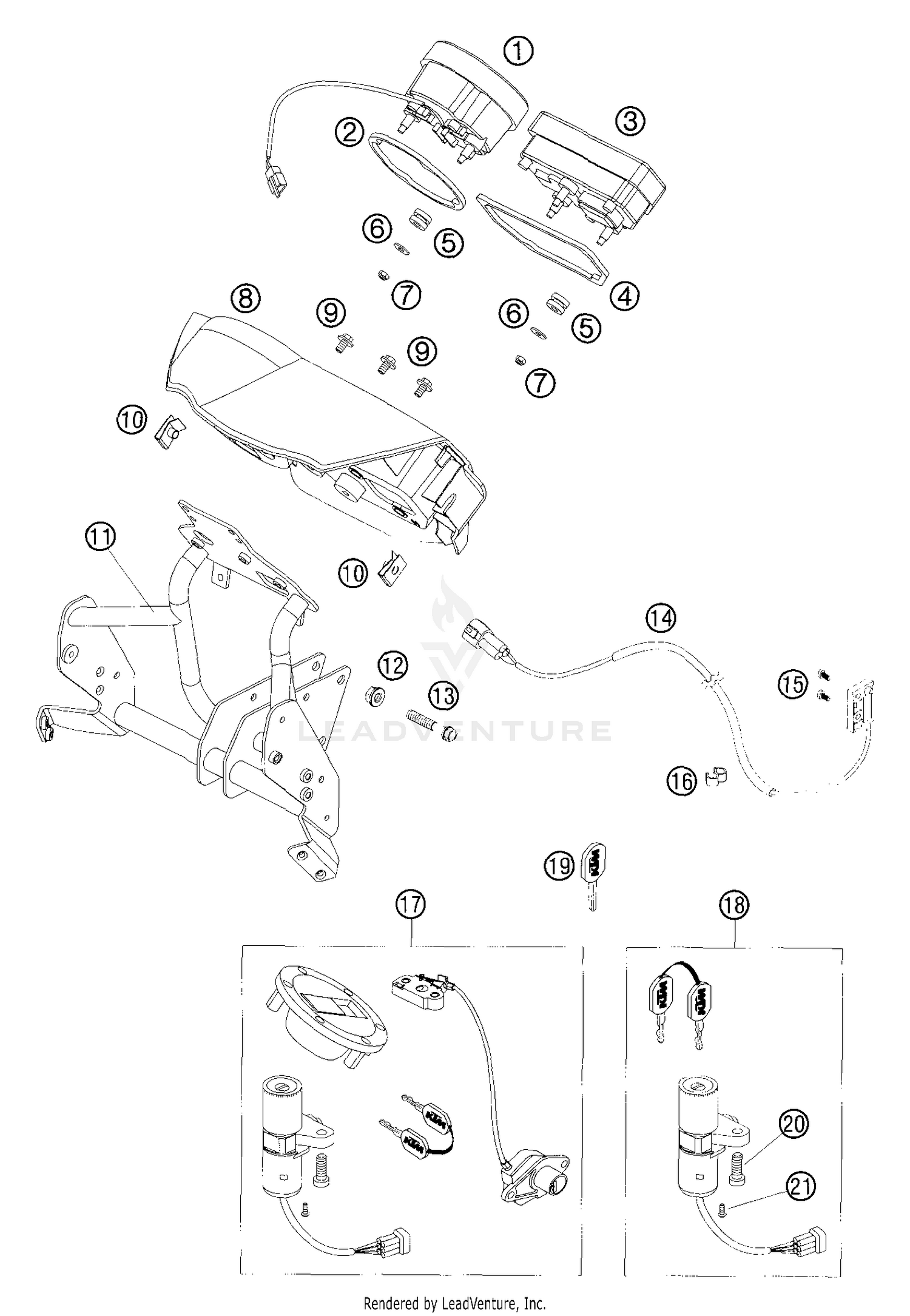Cockpit Support, Speedo-, Tachometer