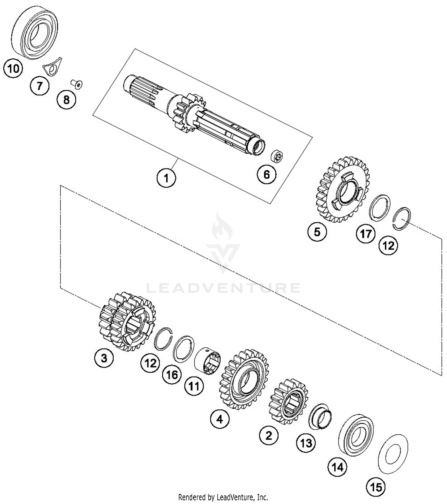 TRANSMISSION I - MAIN SHAFT