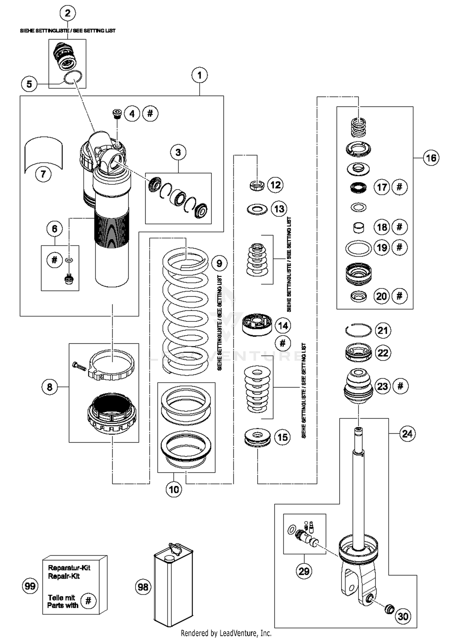 Shock Absorber Disassembled