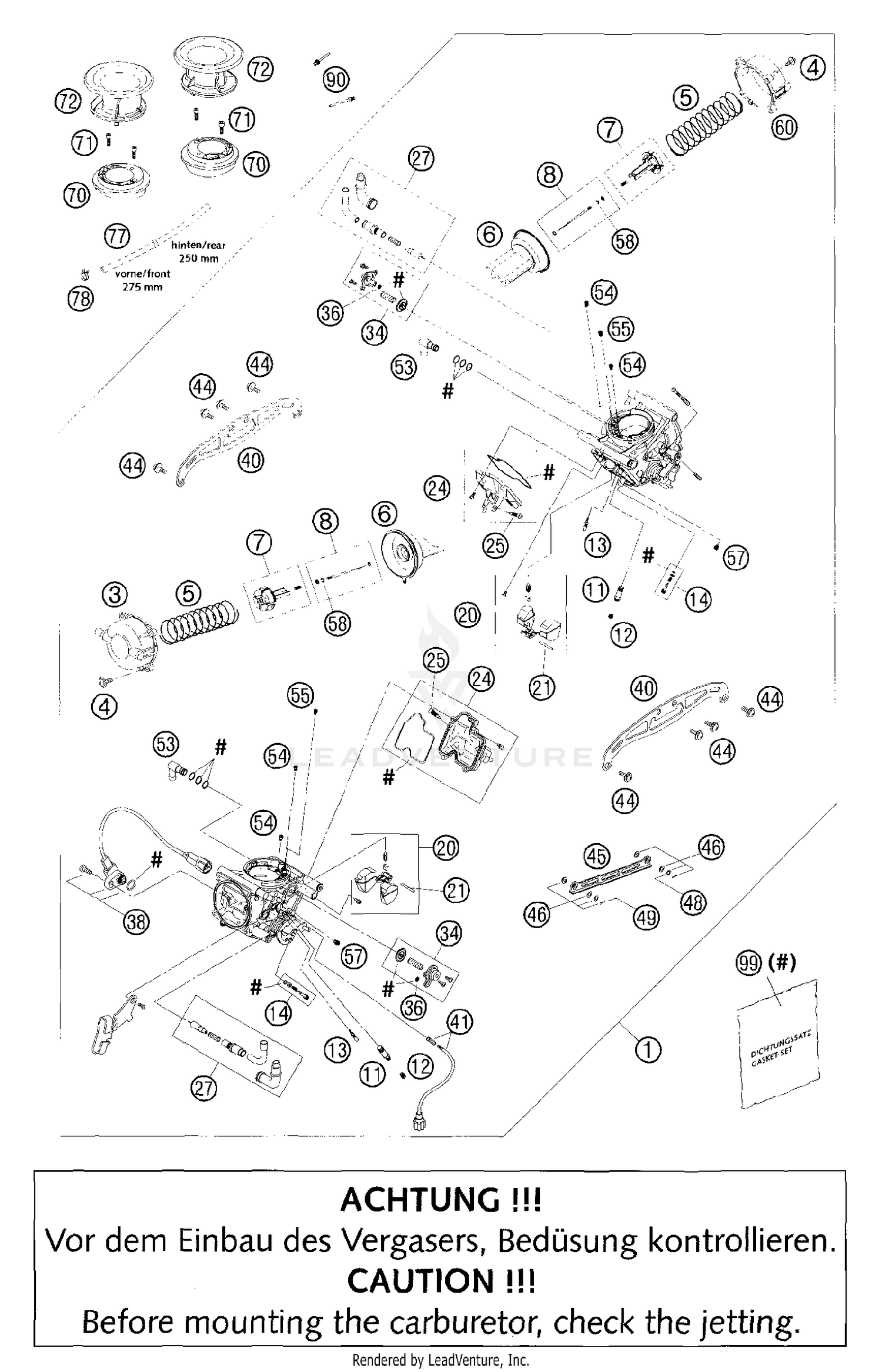Carburetor Keihin CVRD43