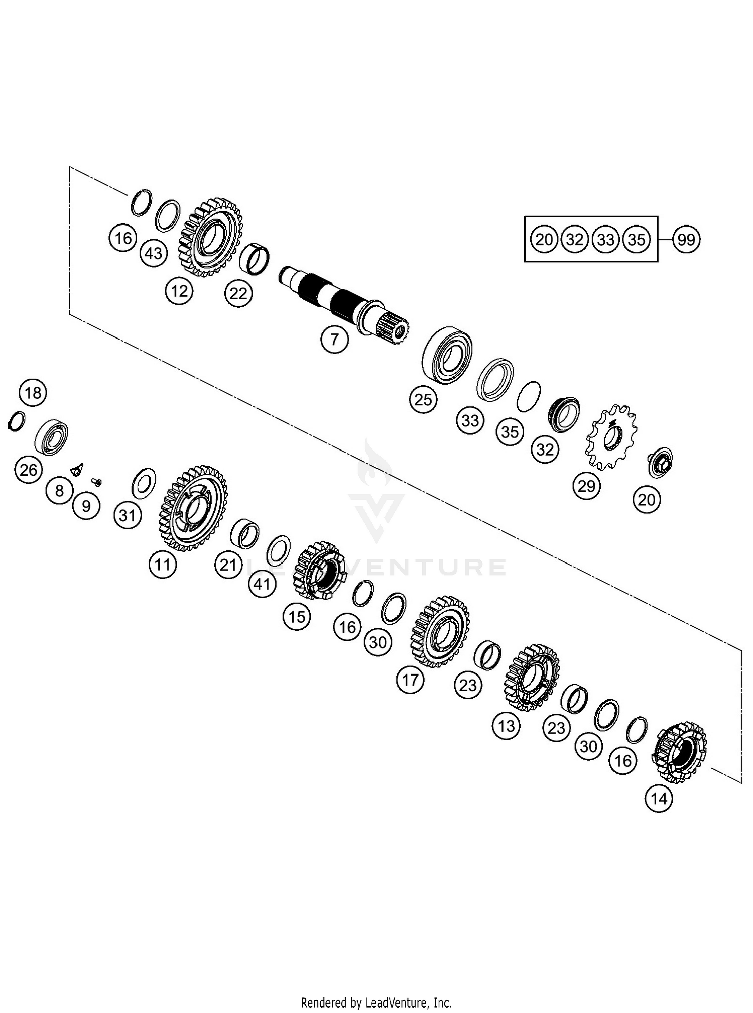 TRANSMISSION II - COUNTERSHAFT
