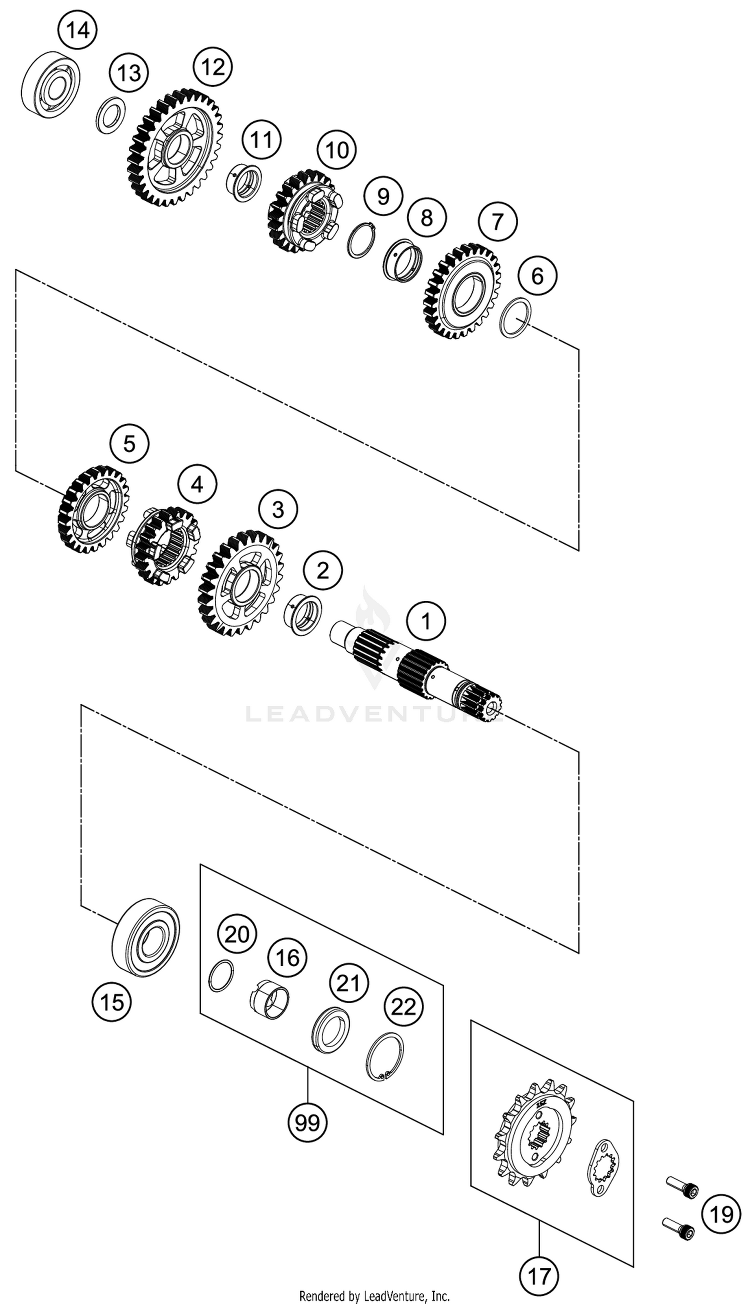 TRANSMISSION II - COUNTERSHAFT