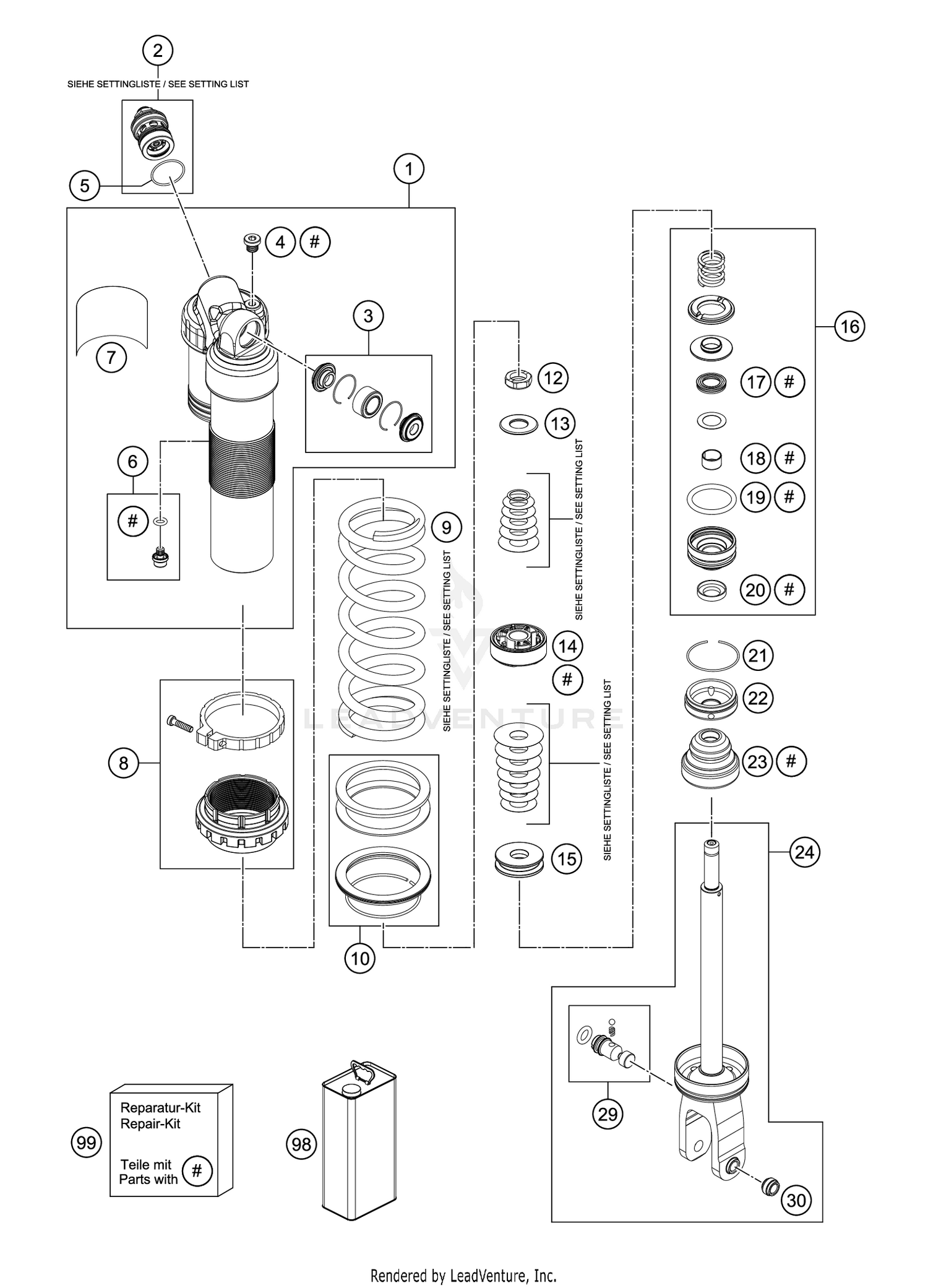 SHOCK ABSORBER DISASSEMBLED
