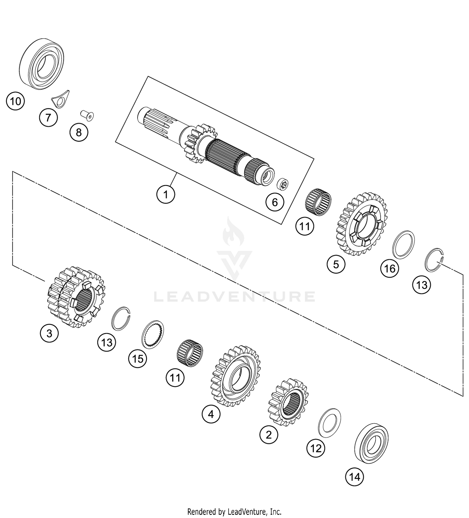 TRANSMISSION I - MAIN SHAFT