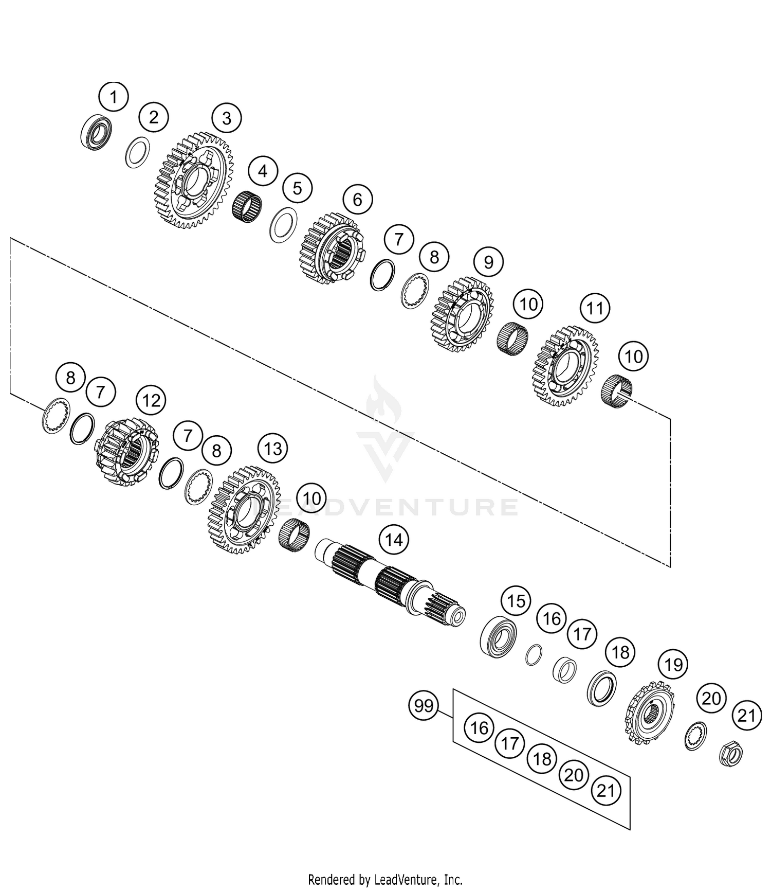 TRANSMISSION II - COUNTERSHAFT