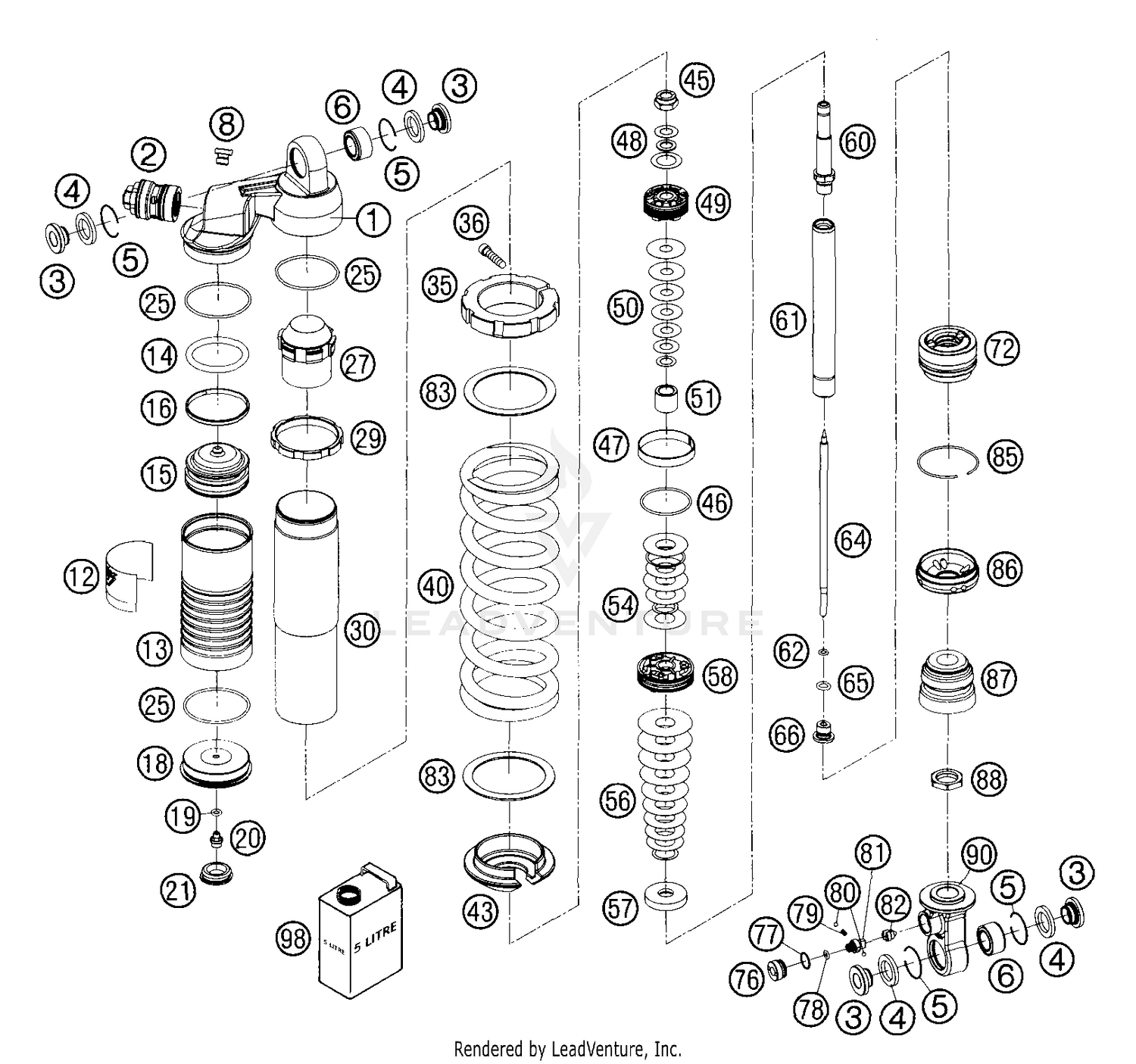 Monoshock WP Disassembled