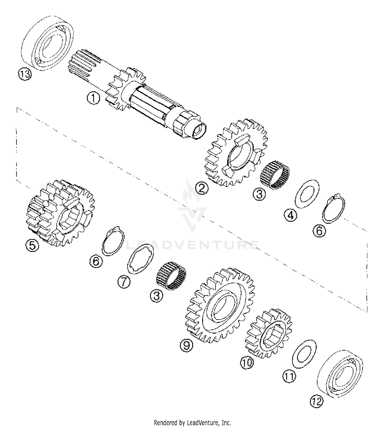 Transmission I - Main Shaft (USA)