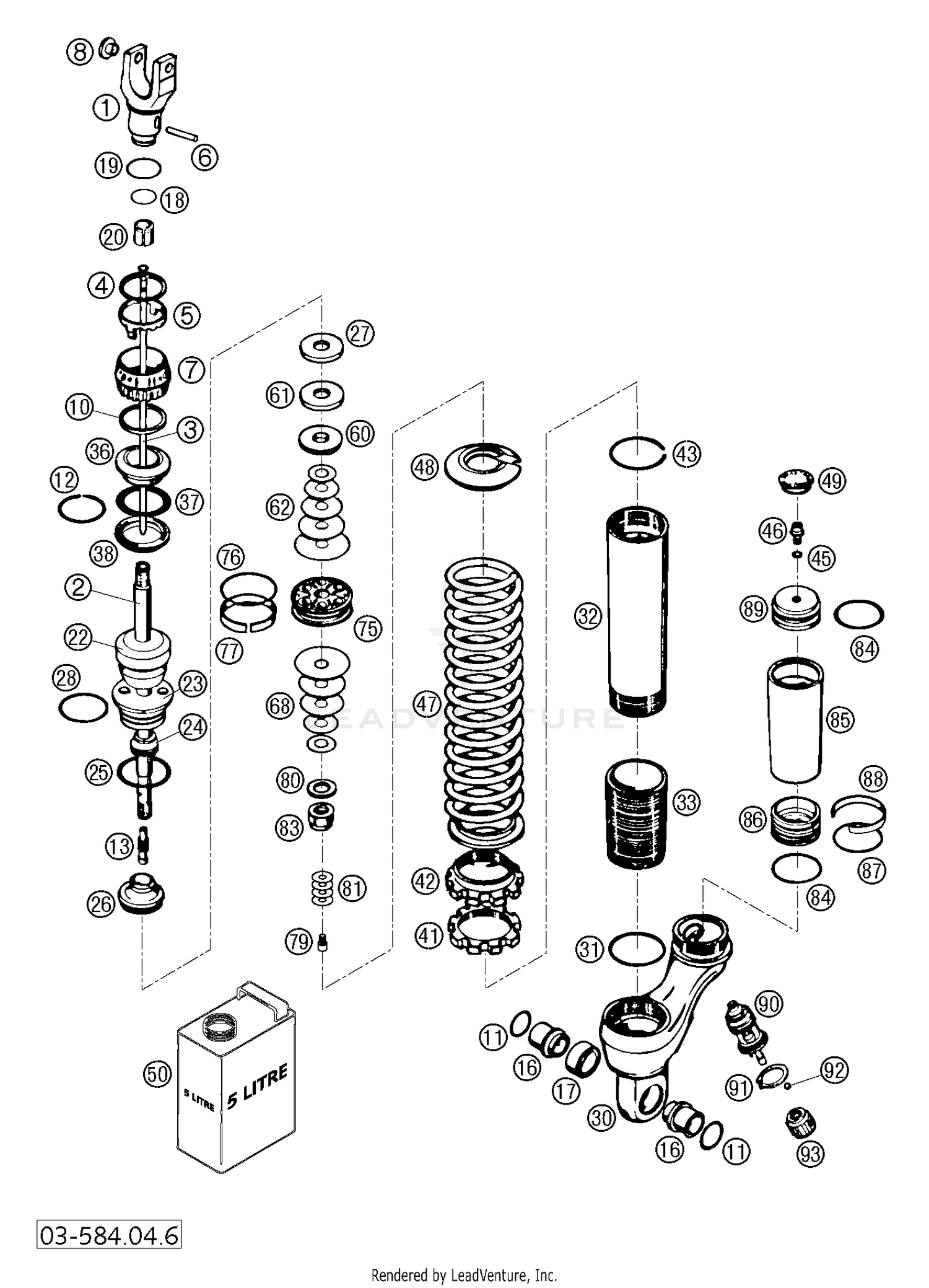 Shock Absorber Disassembled
