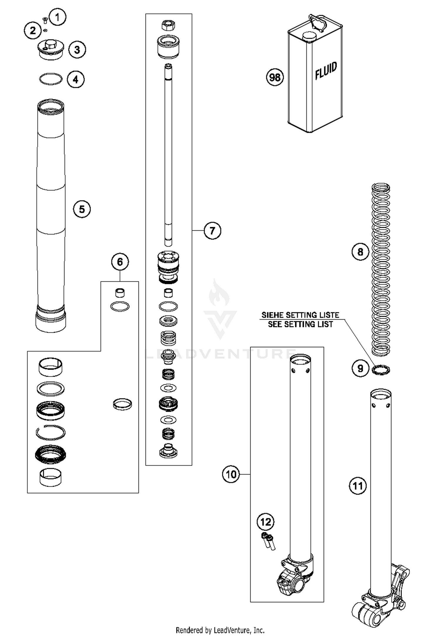 Front Fork Disassembled