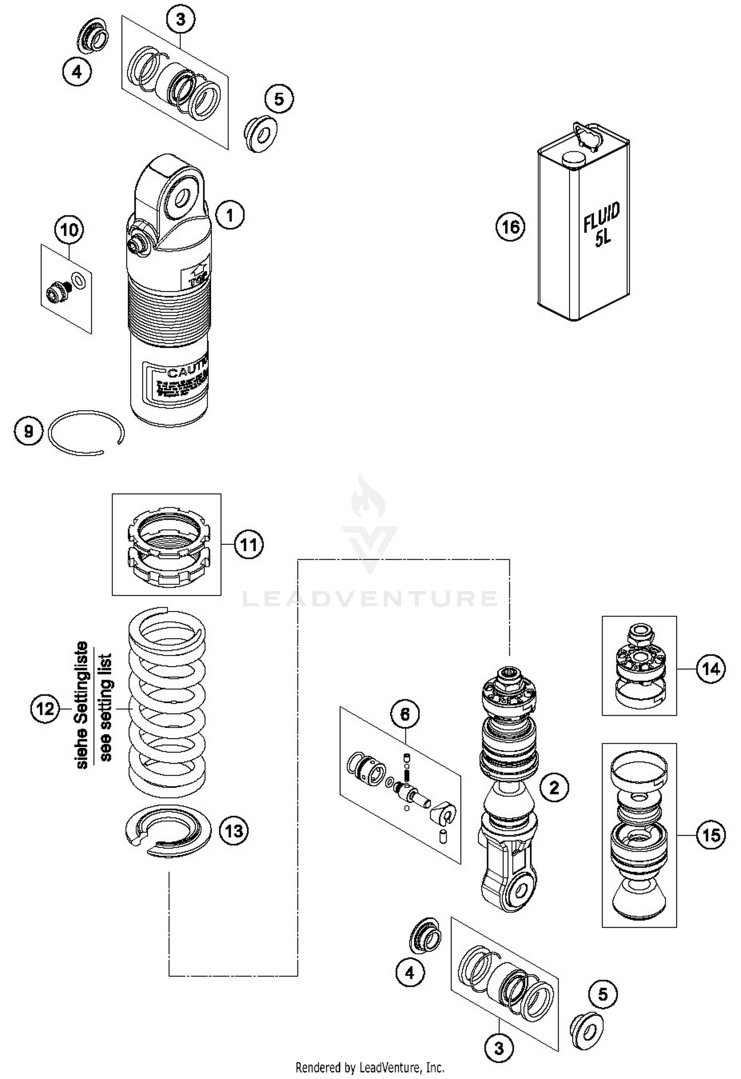 SHOCK ABSORBER DISASSEMBLED