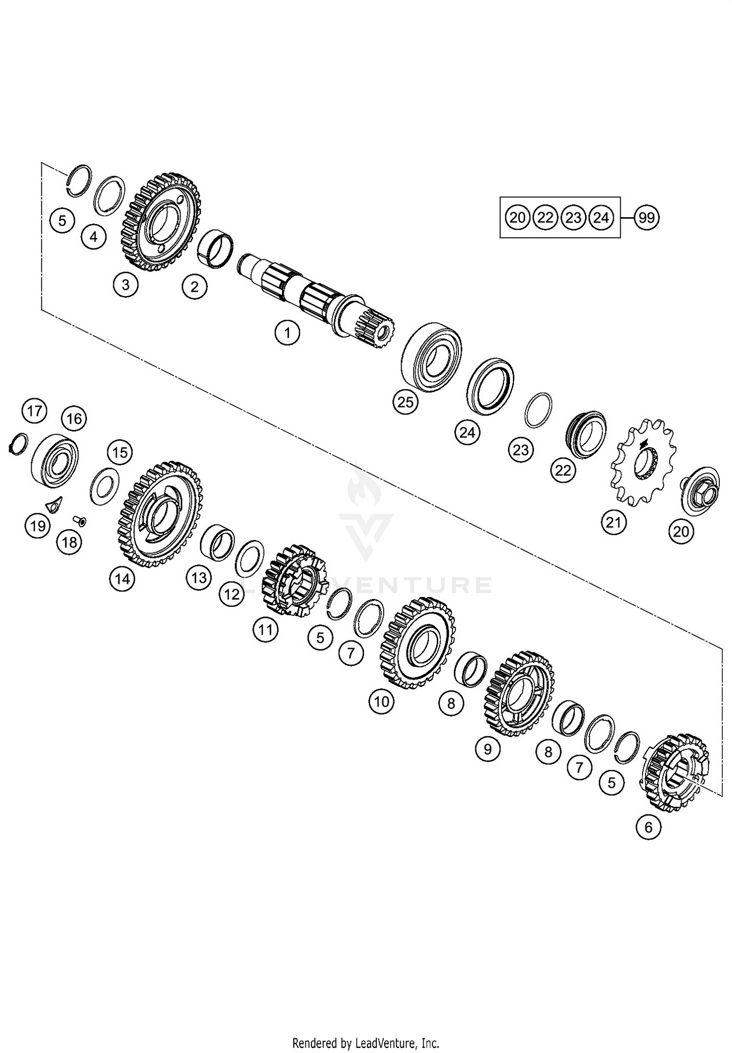 TRANSMISSION II - COUNTERSHAFT