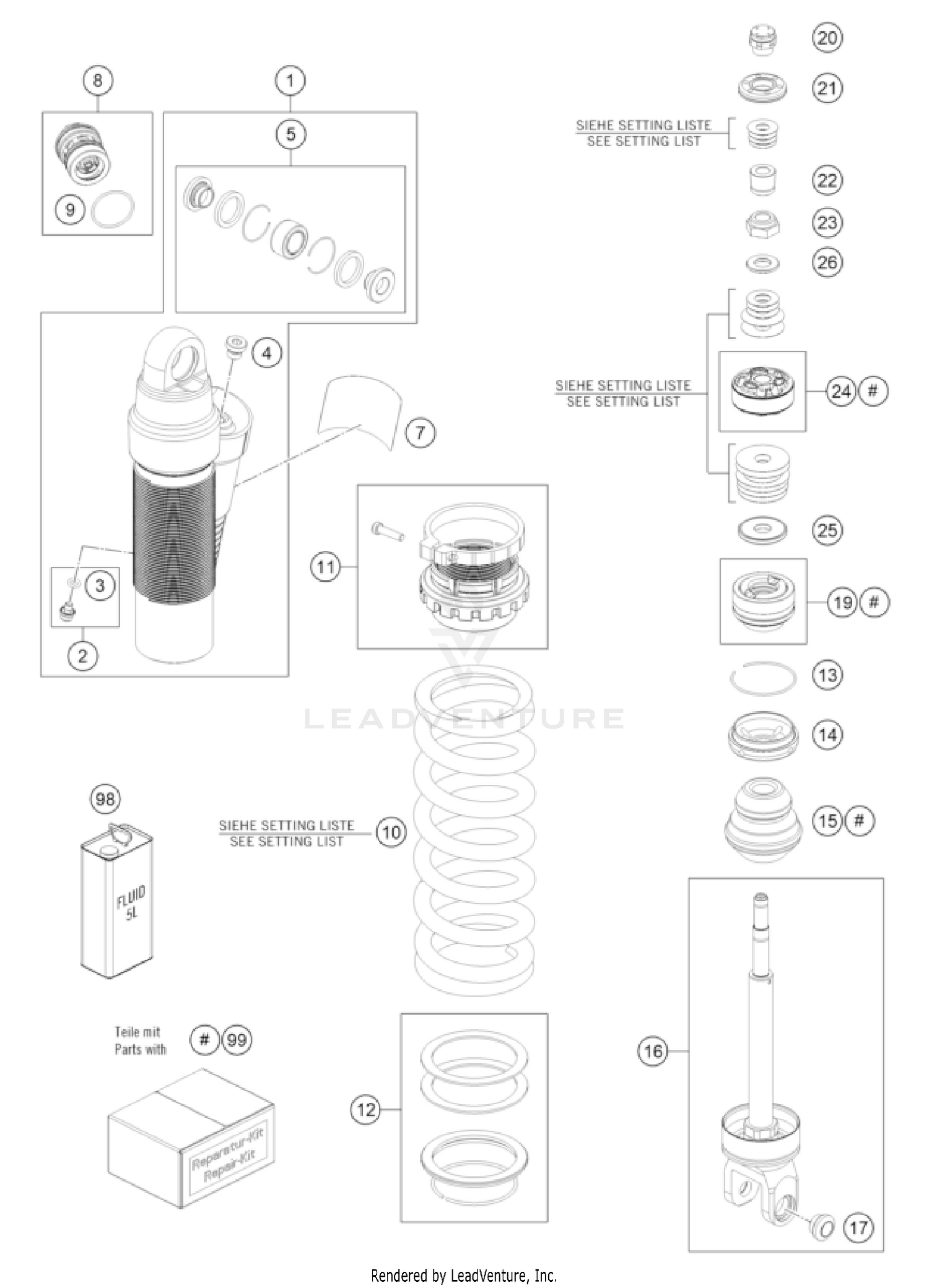 SHOCK ABSORBER DISASSEMBLED