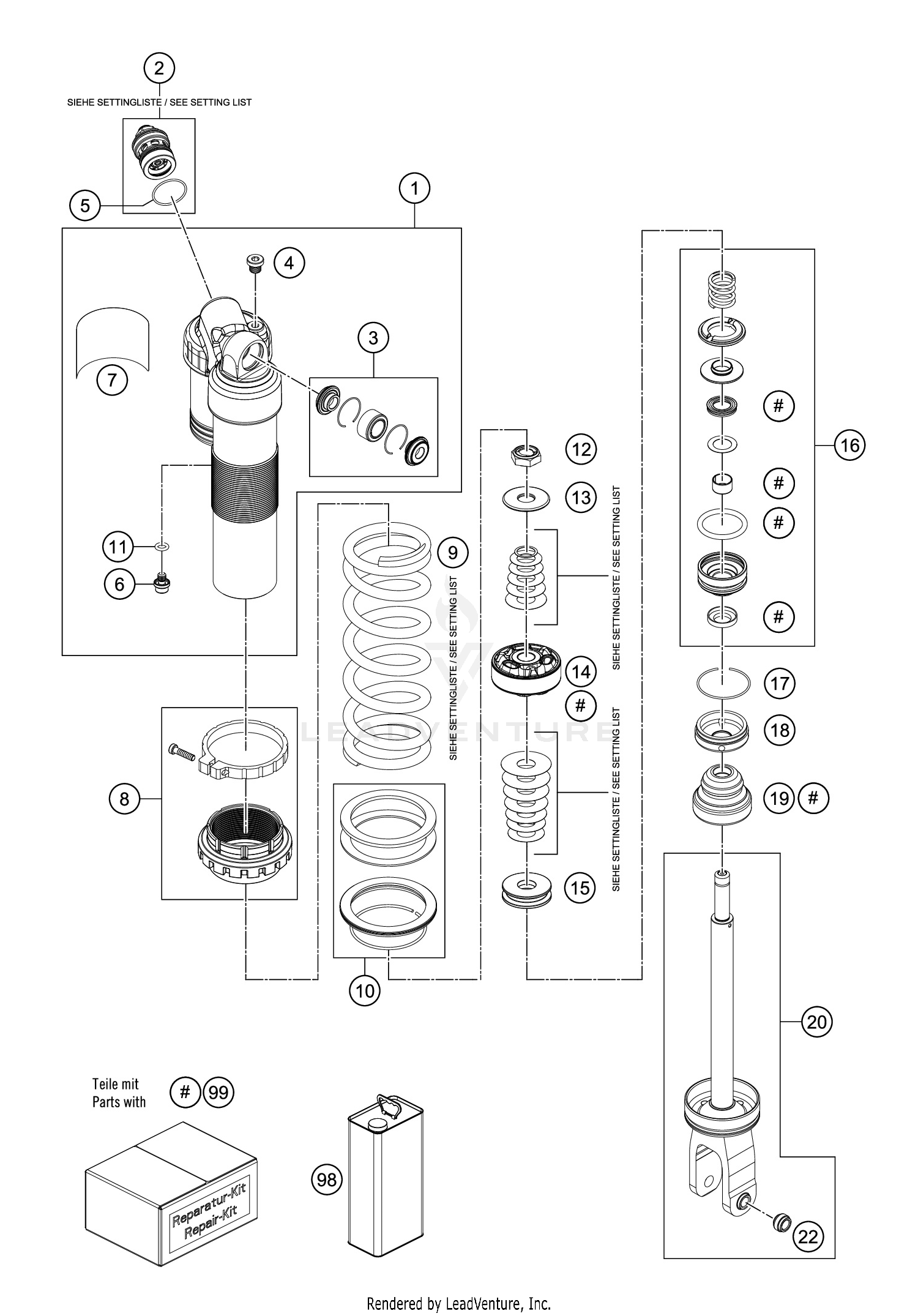 SHOCK ABSORBER DISASSEMBLED