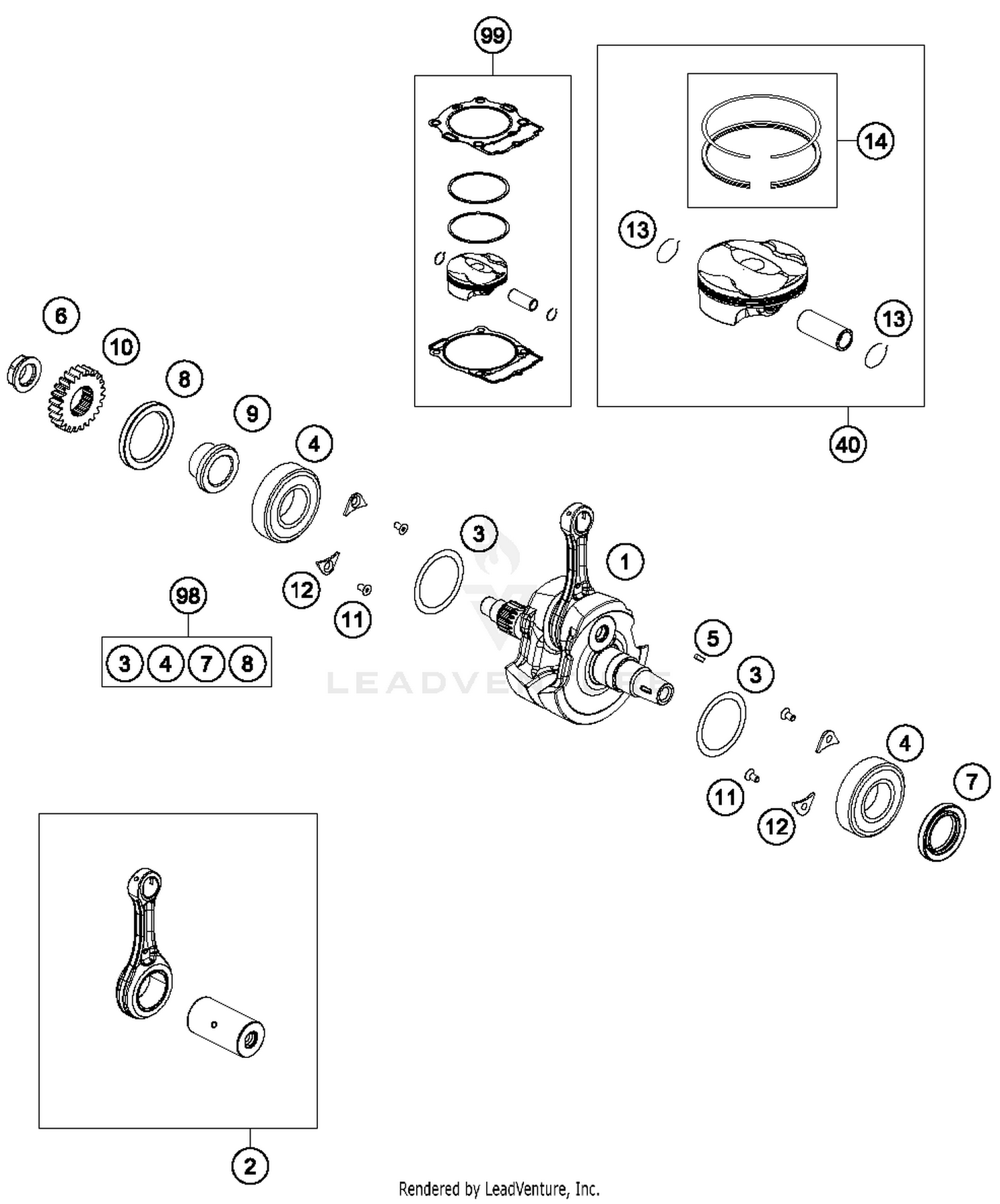 Crankshaft, Piston