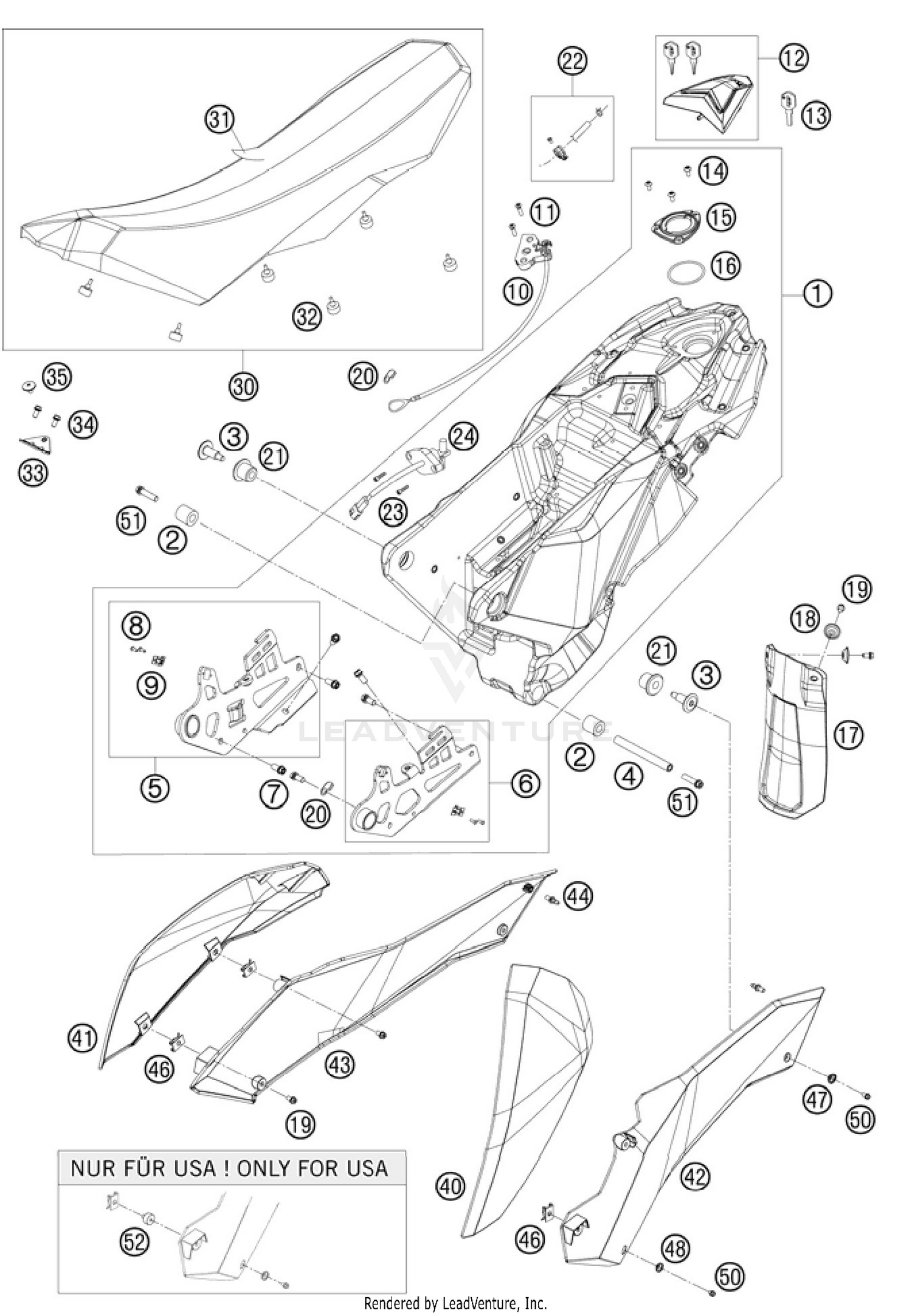 Tank, Seat, Cover